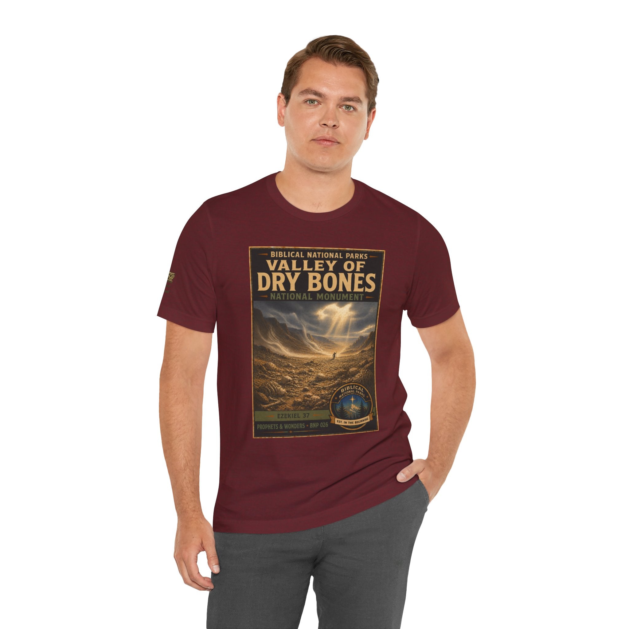 Biblical National Parks Collection V- Prophets & Wonders #026/030 Ezekiel 37  | Vintage nature poster Tee | Biblical national parks graphic shirt