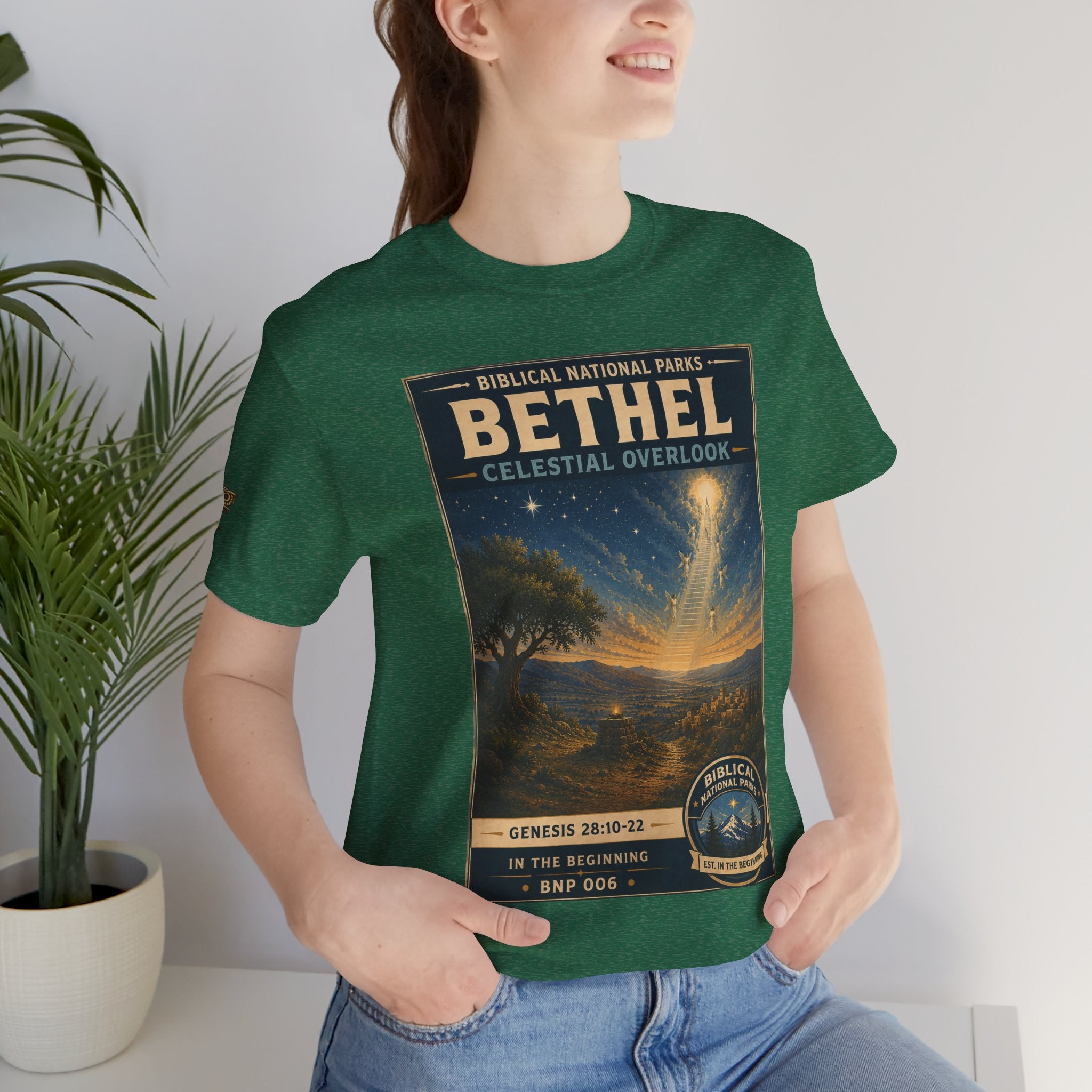 Biblical National Parks Collection I- In The Beginning #006/006 Genesis 28: 10-22 | Vintage nature poster Tee | Biblical national parks graphic shirt