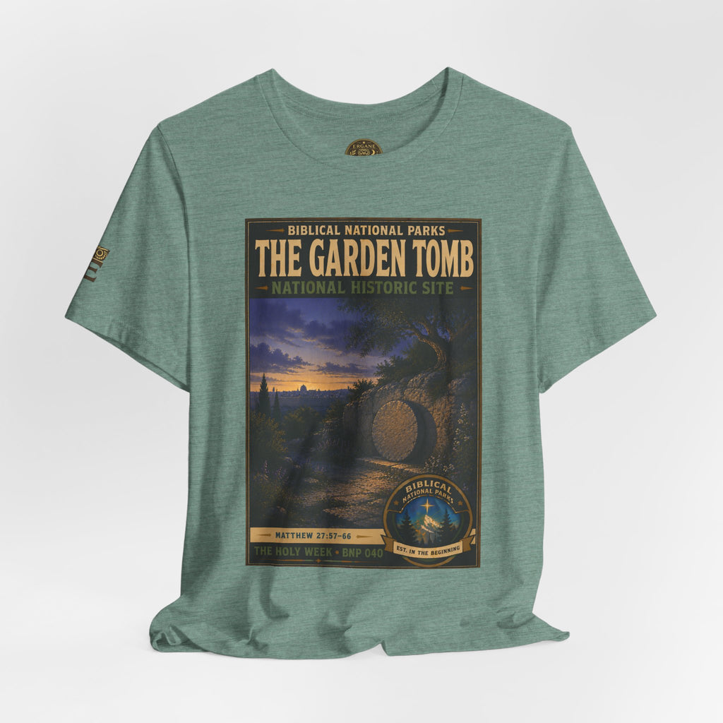Biblical National Parks Collection VII- The Holy Week #040/041 | Matthew 27: 55-66 | Vintage nature poster Tee | Biblical national parks graphic shirt