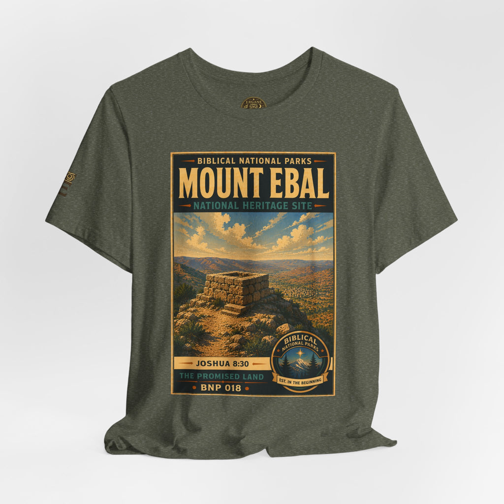 Biblical National Parks Collection III- The Promised Land #018/018 Joshua 8: 30 | Vintage nature poster Tee | Biblical national parks graphic shirt