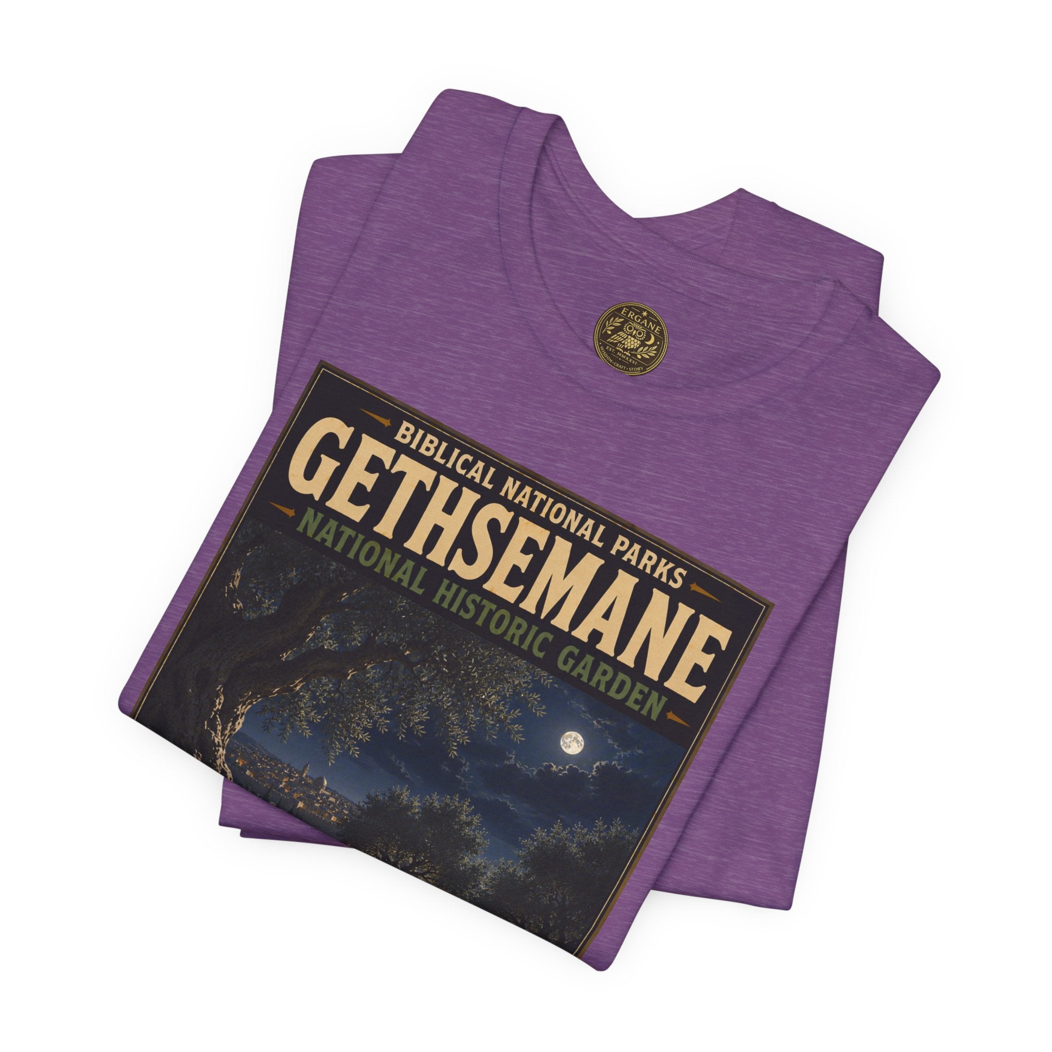 Biblical National Parks Collection VII- The Holy Week #038/041 | Matthew 26: 36-46 | Vintage nature poster Tee | Biblical national parks graphic shirt