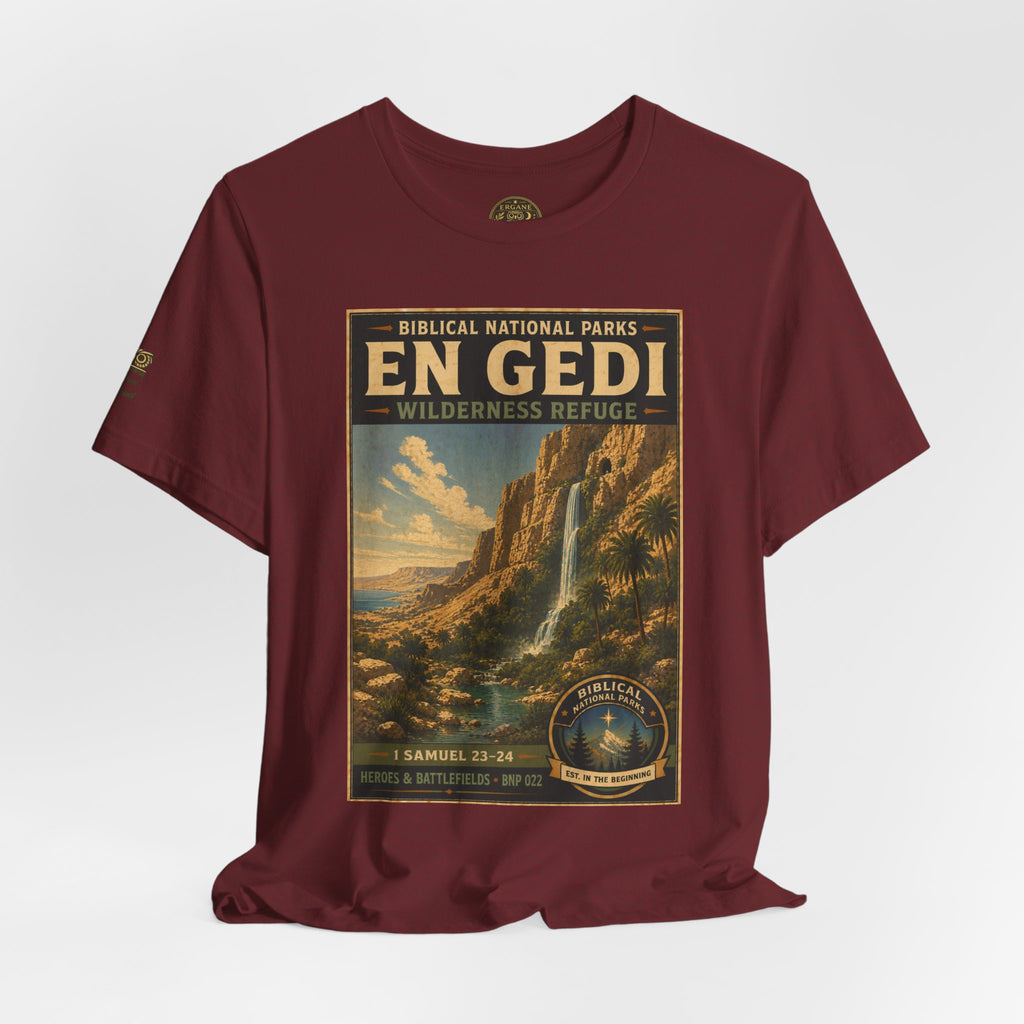 Biblical National Parks Collection IV- Heros & Battlefields #022/023 1 Samuel 23-24 | Vintage nature poster Tee | Biblical national parks graphic shirt