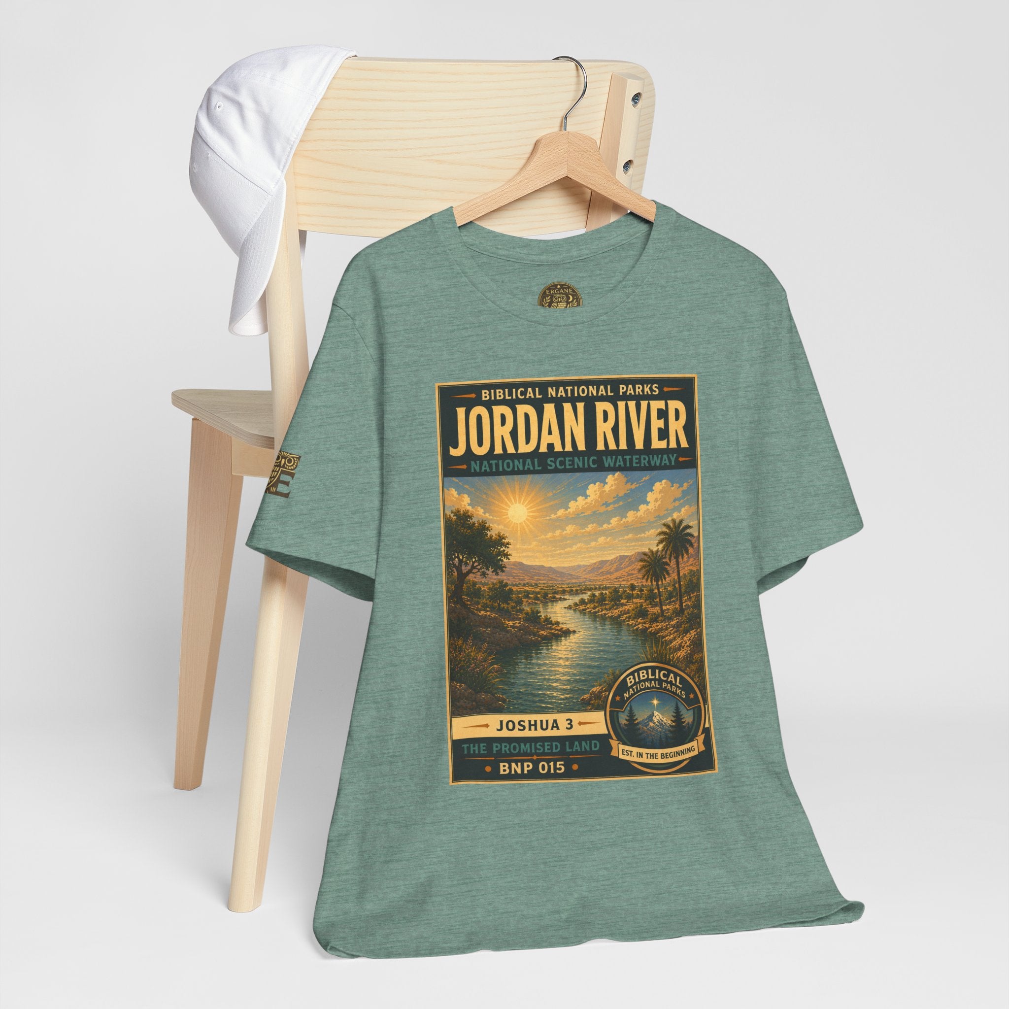 Biblical National Parks Collection III- The Promised Land #015/018 Joshua 3 | Vintage nature poster Tee | Biblical national parks graphic shirt