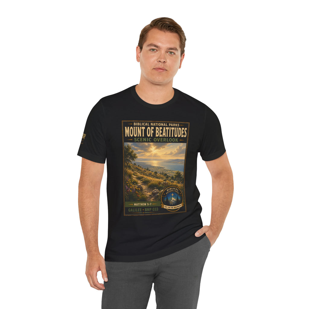 Biblical National Parks Collection VI- Galilee #033/035 Matthew 5-7 | Vintage nature poster Tee | Biblical national parks graphic shirt