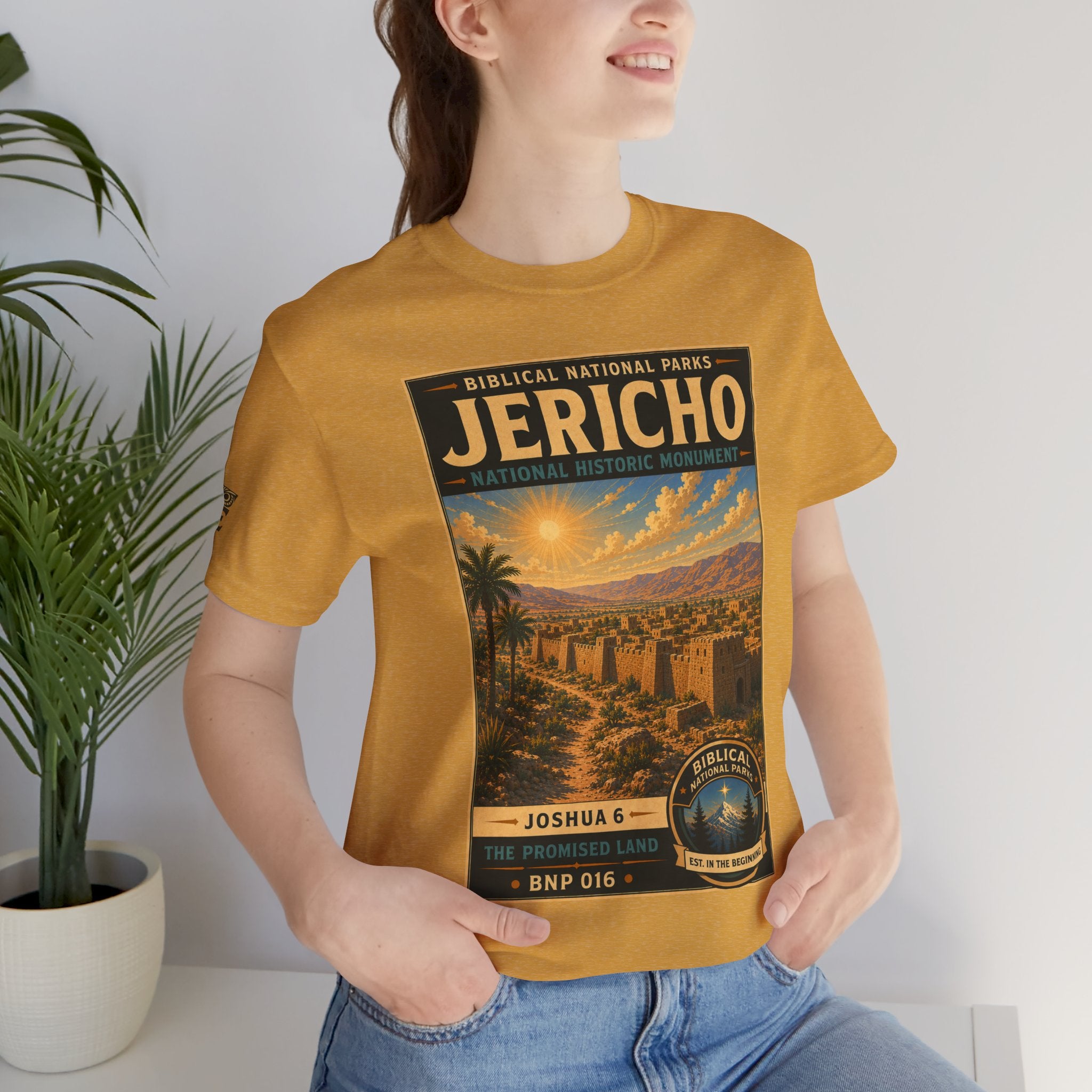 Biblical National Parks Collection III- The Promised Land #016/018 Joshua 6 | Vintage nature poster Tee | Biblical national parks graphic shirt
