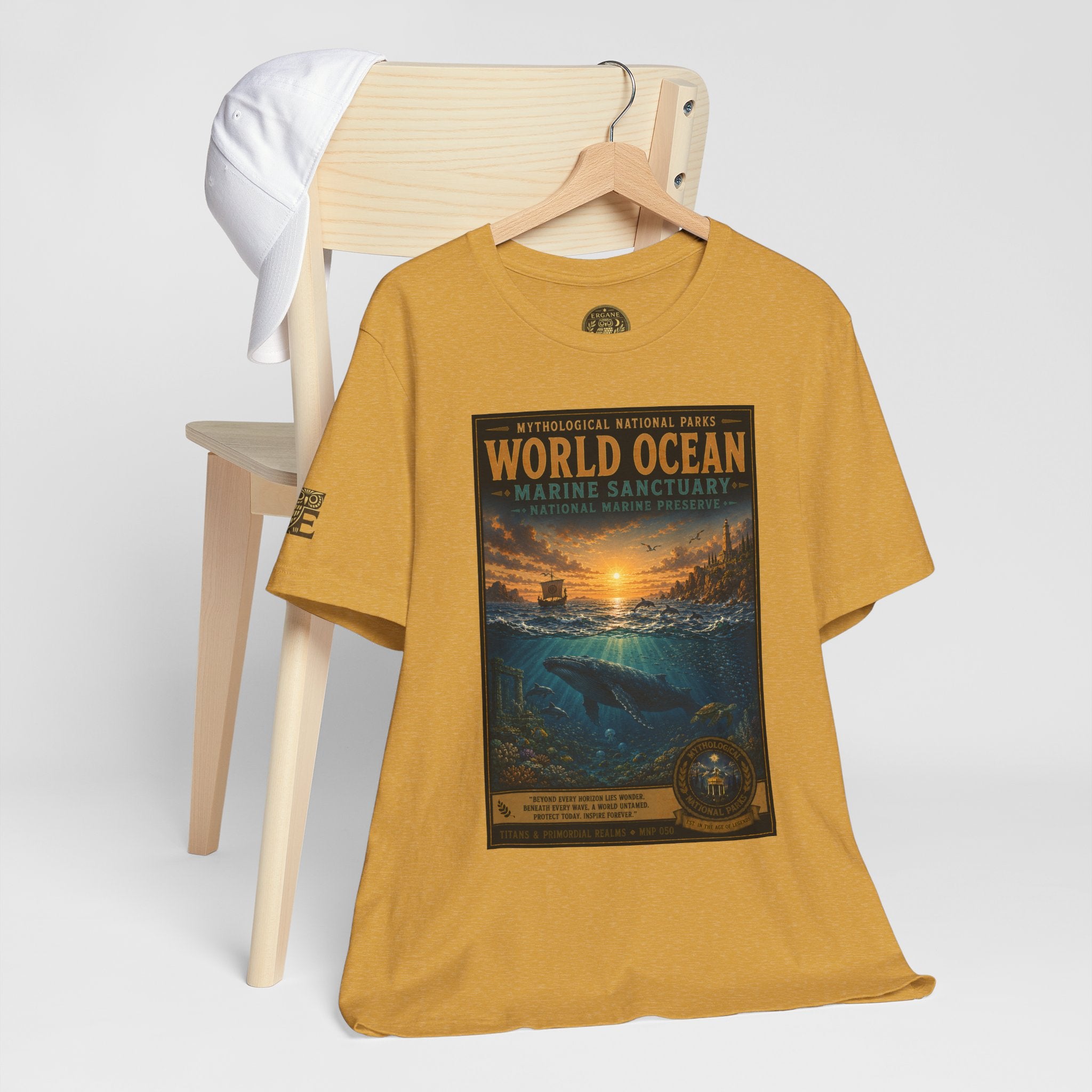 Mythological National Parks COLLECTION V- #050-050 TITANS & PRIMORDIAL REALMS | Vintage nature poster Tee | Mythological National Parks graphic shirt