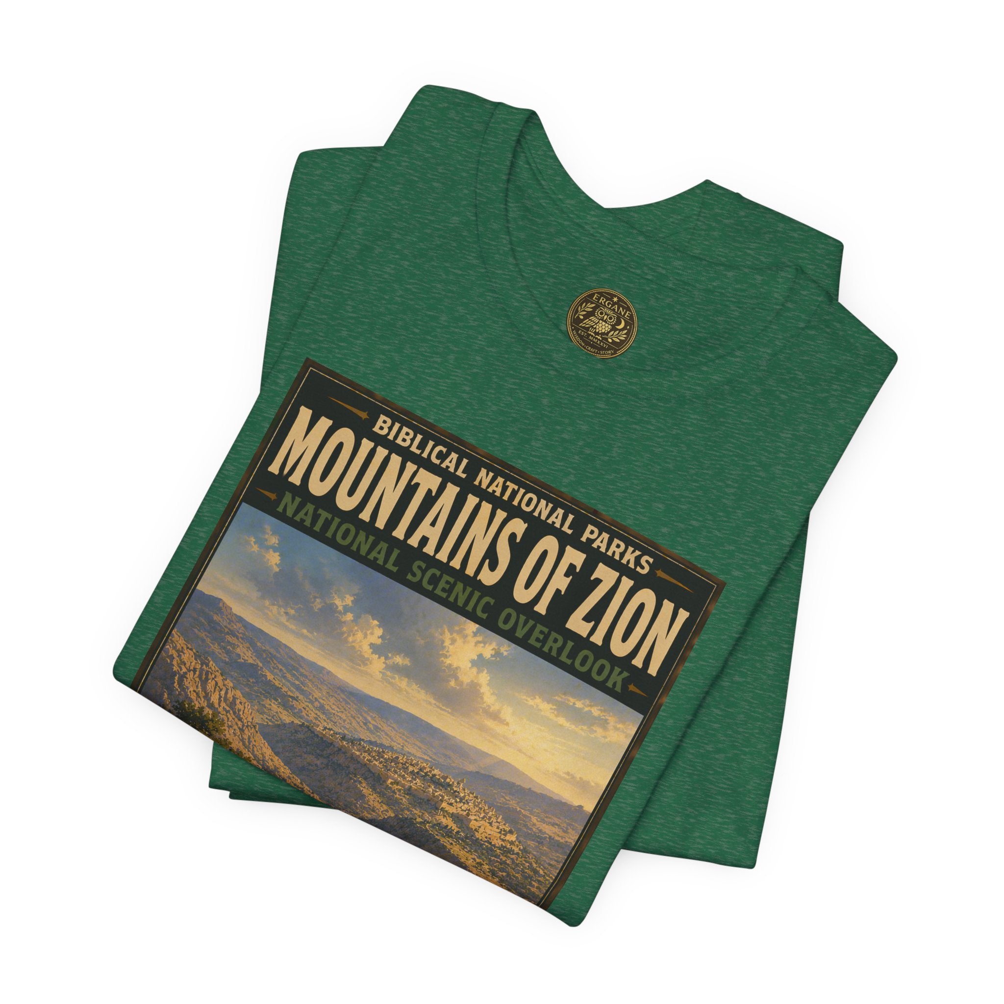 Biblical National Parks Collection IX- #053/054 -Psalms & Sacred Landscapes | Psalm 125 | Vintage nature poster Tee | Biblical national parks graphic shirt