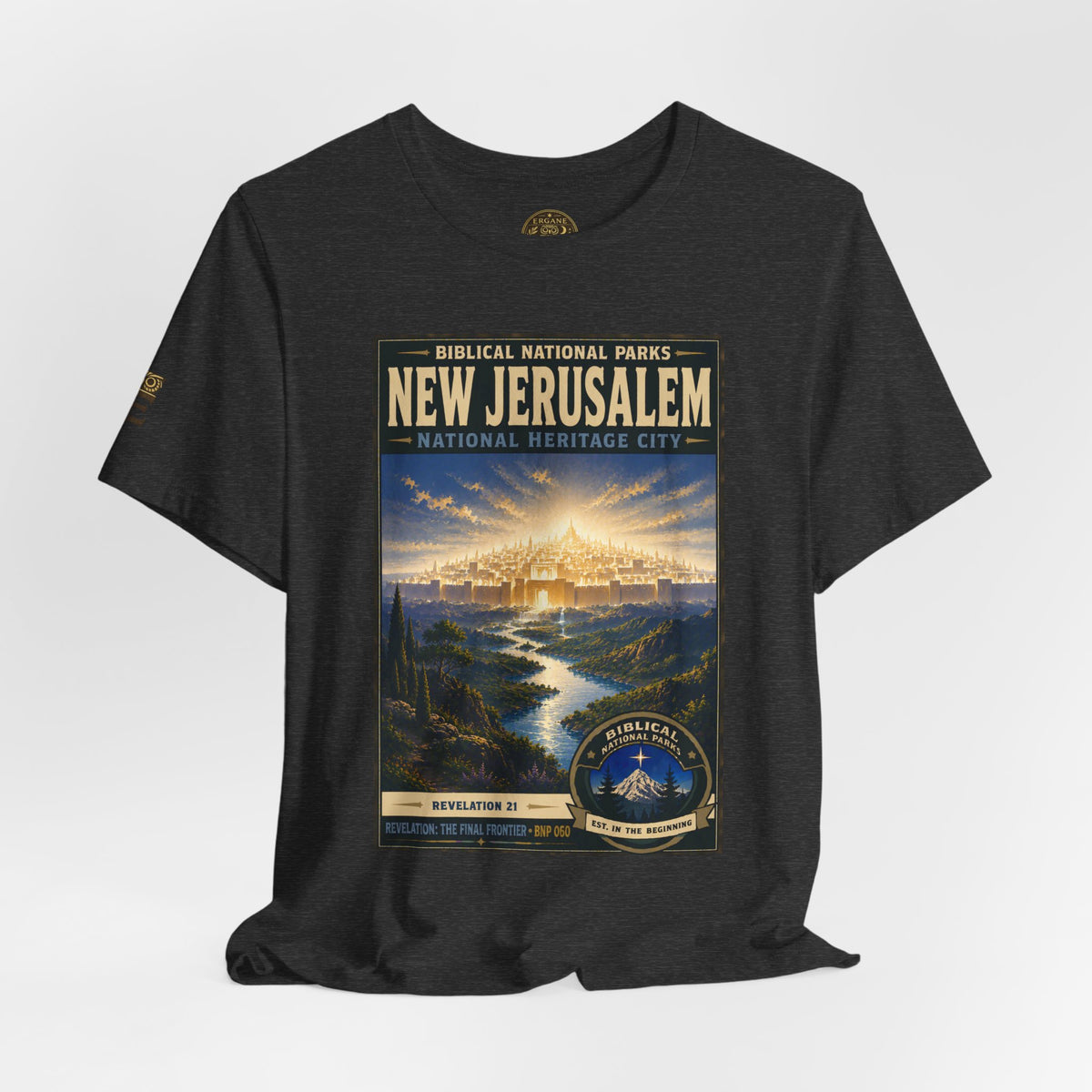 Biblical National Parks Collection X- #060/061 - Revelation: The Final Frontier | Revelation 21 | Vintage nature poster Tee | Biblical national parks graphic shirt 2