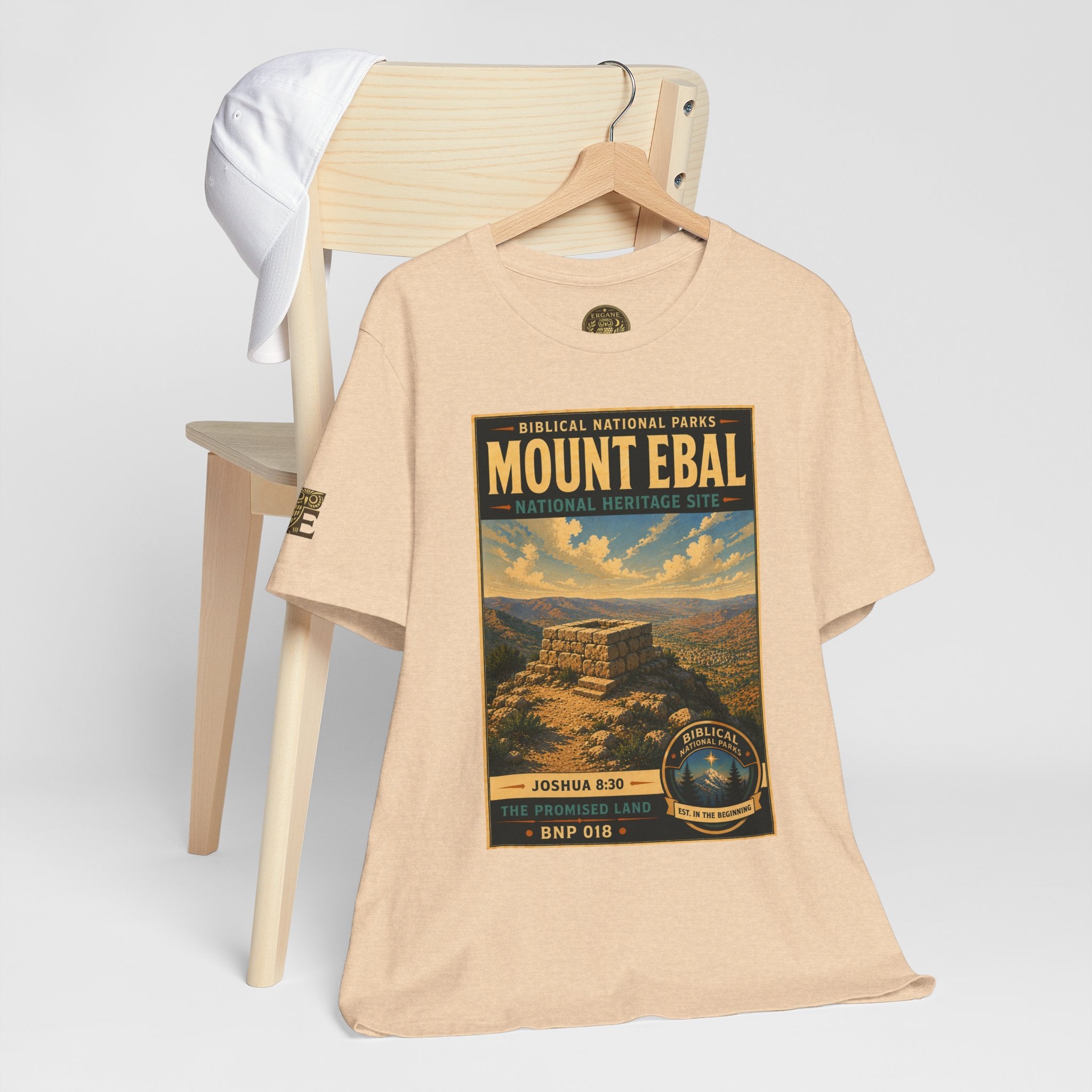 Biblical National Parks Collection III- The Promised Land #018/018 Joshua 8: 30 | Vintage nature poster Tee | Biblical national parks graphic shirt