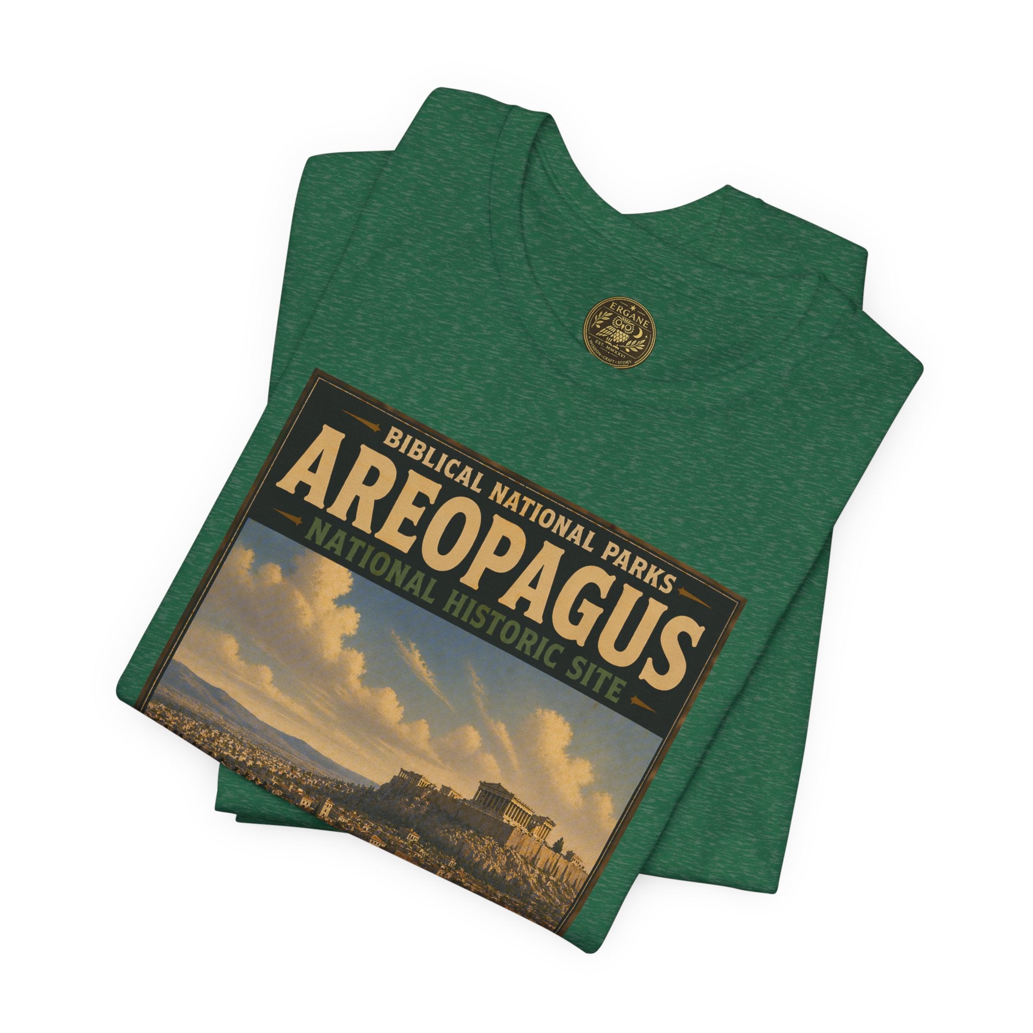 Biblical National Parks Collection VIII- The Apostles' Trails #046/049 | Acts 17 | Vintage nature poster Tee | Biblical national parks graphic shirt