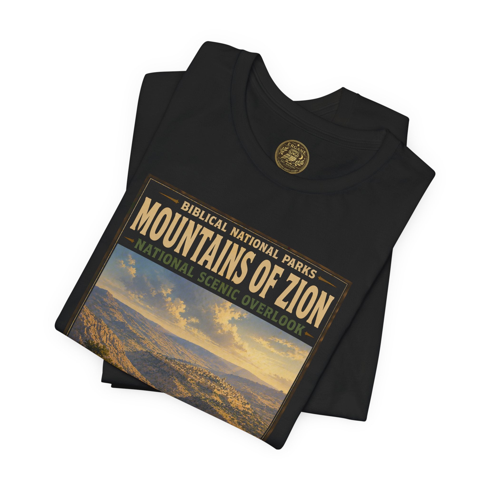 Biblical National Parks Collection IX- #053/054 -Psalms & Sacred Landscapes | Psalm 125 | Vintage nature poster Tee | Biblical national parks graphic shirt