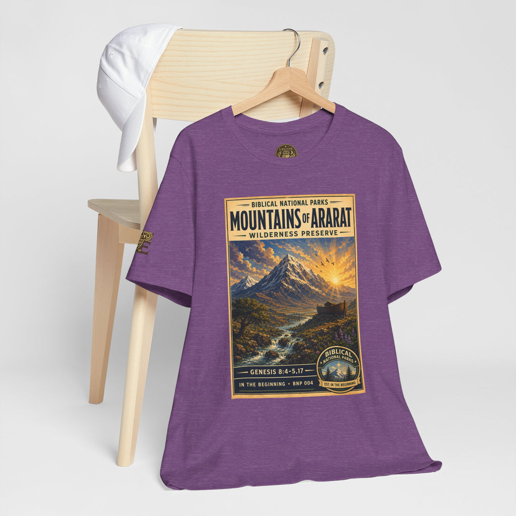 Biblical National Parks Collection I- In The Beginning #004/006 Genesis 8:4-5,17 | Vintage nature poster Tee | Biblical national parks graphic shirt