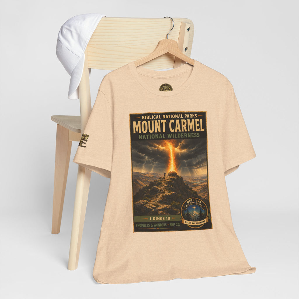 Biblical National Parks Collection V- Prophets & Wonders #025/030 1 Kings 18 | Vintage nature poster Tee | Biblical national parks graphic shirt
