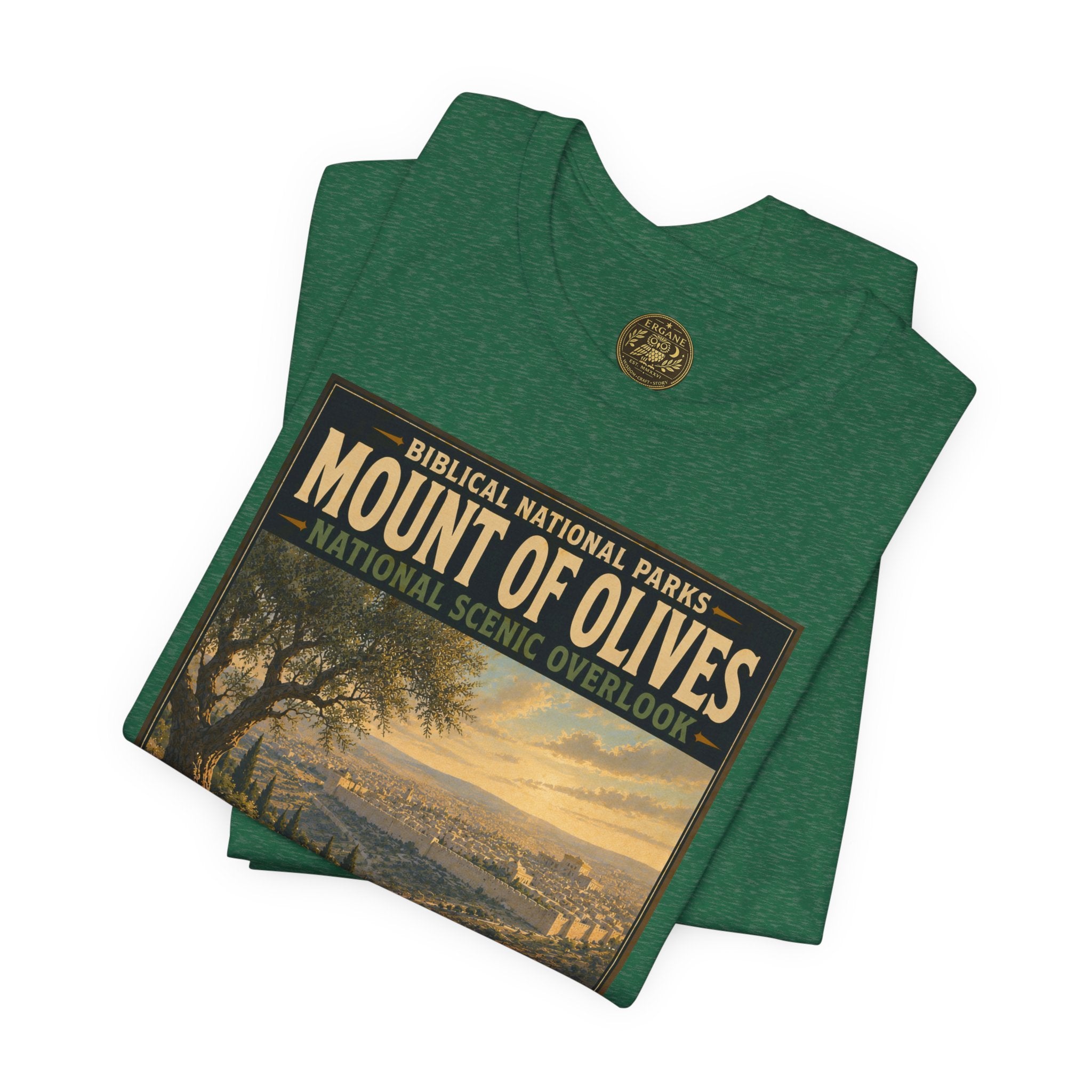 Biblical National Parks Collection VII- The Holy Week #036/041 | Matthew 21 - Luke 19 | Vintage nature poster Tee | Biblical national parks graphic shirt