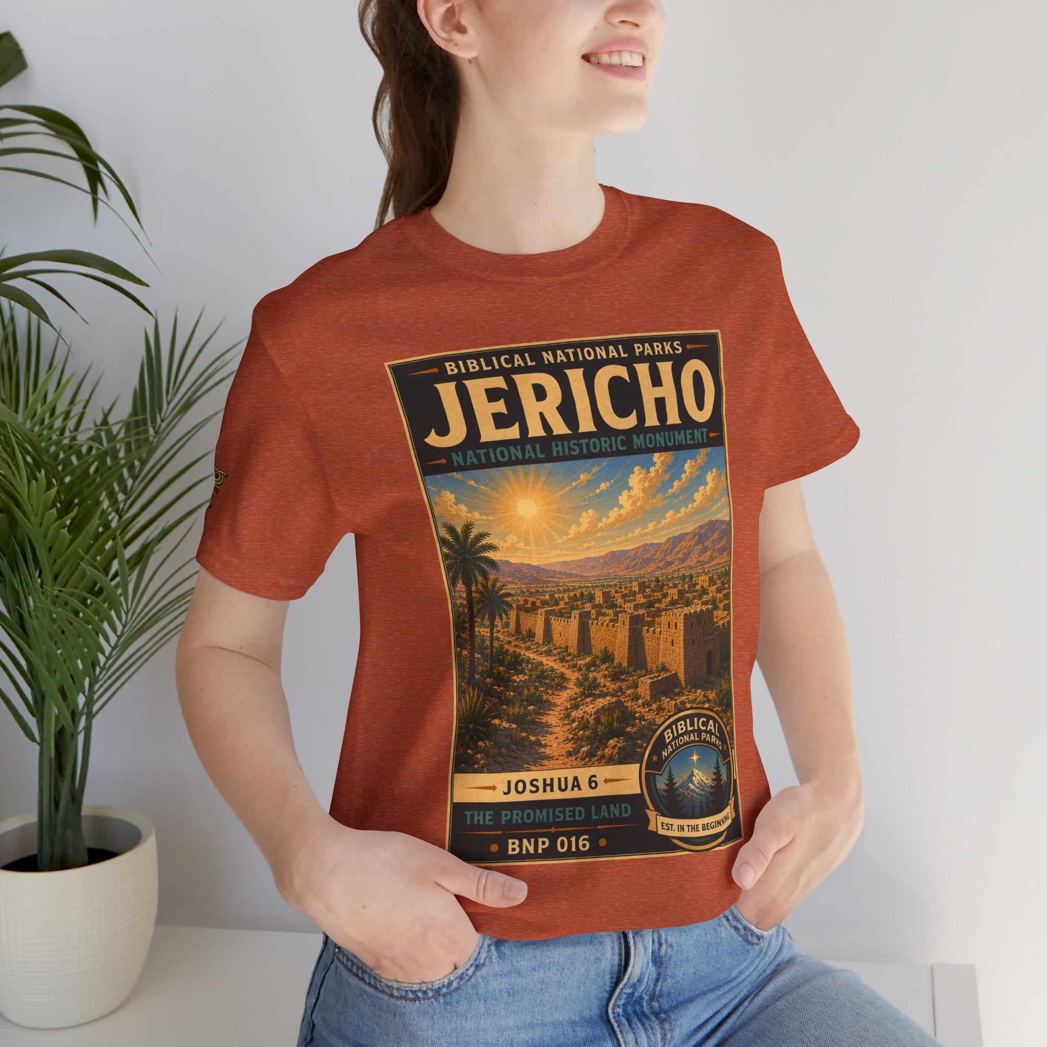 Biblical National Parks Collection III- The Promised Land #016/018 Joshua 6 | Vintage nature poster Tee | Biblical national parks graphic shirt
