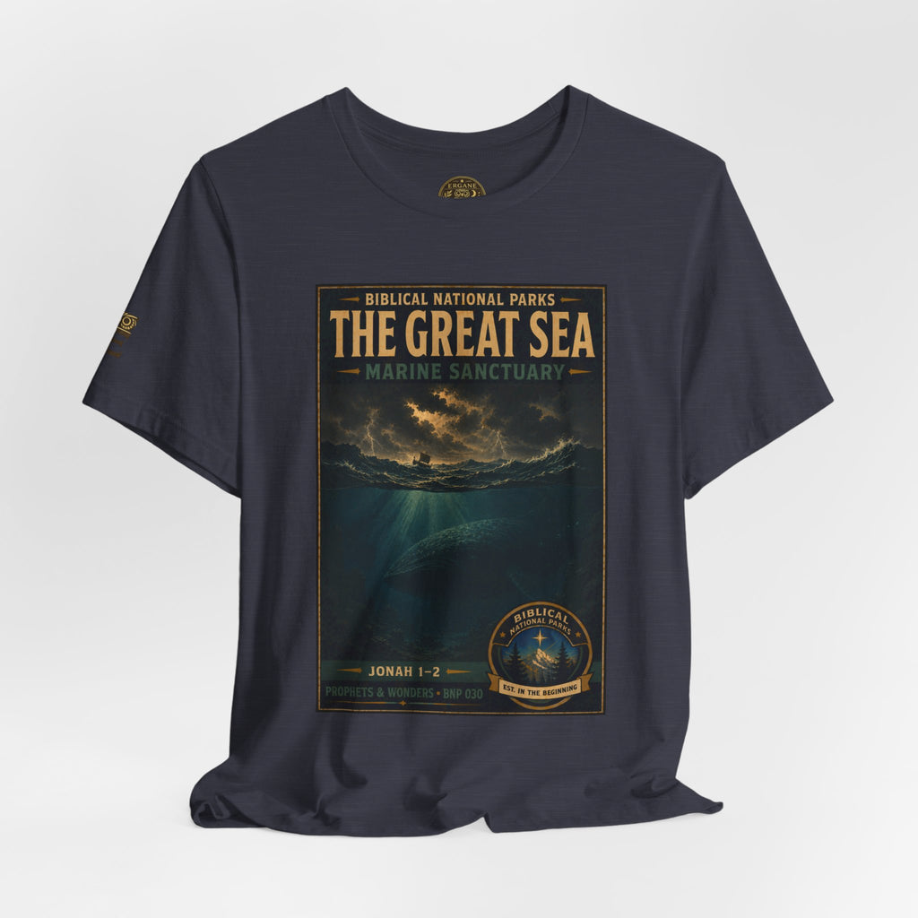 Biblical National Parks Collection V- Prophets & Wonders #030/030 Jonah 1-2 | Vintage nature poster Tee | Biblical national parks graphic shirt