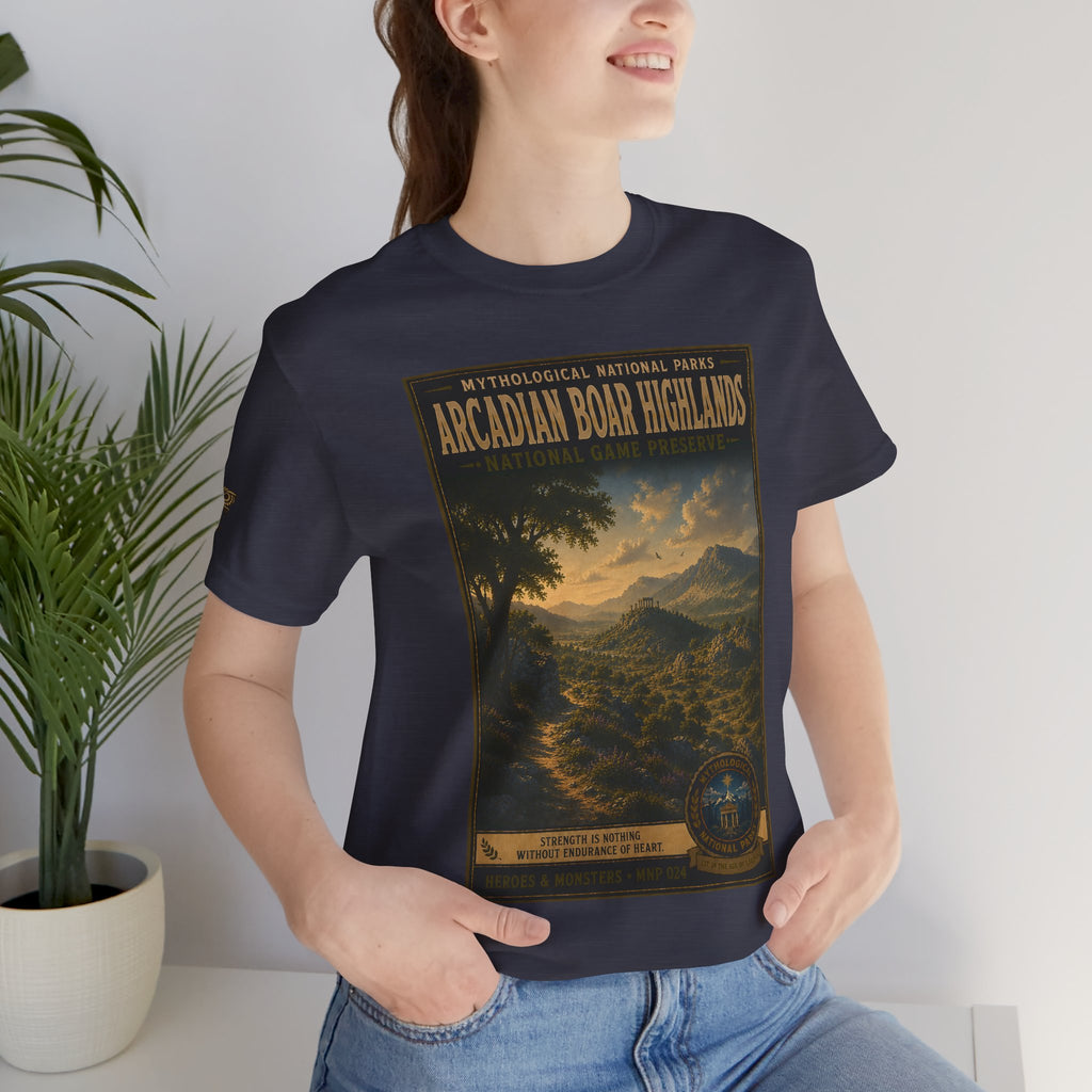 Mythological National Parks Collection III- #024-028 - Heros & Monsters | Vintage nature poster Tee | Mythological National Parks graphic shirt