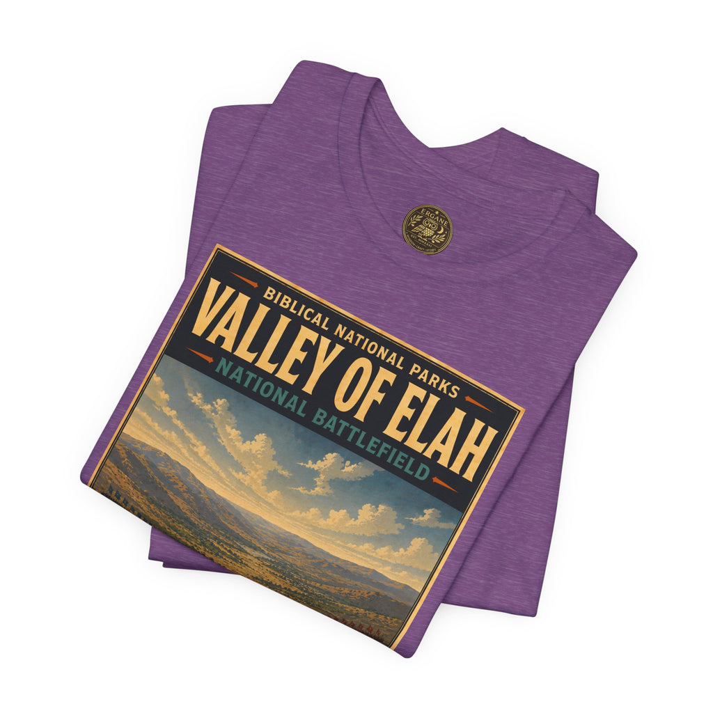 Biblical National Parks Collection IV- Heros & Battlefields #019/023 1 Samuel 17 | Vintage nature poster Tee | Biblical national parks graphic shirt