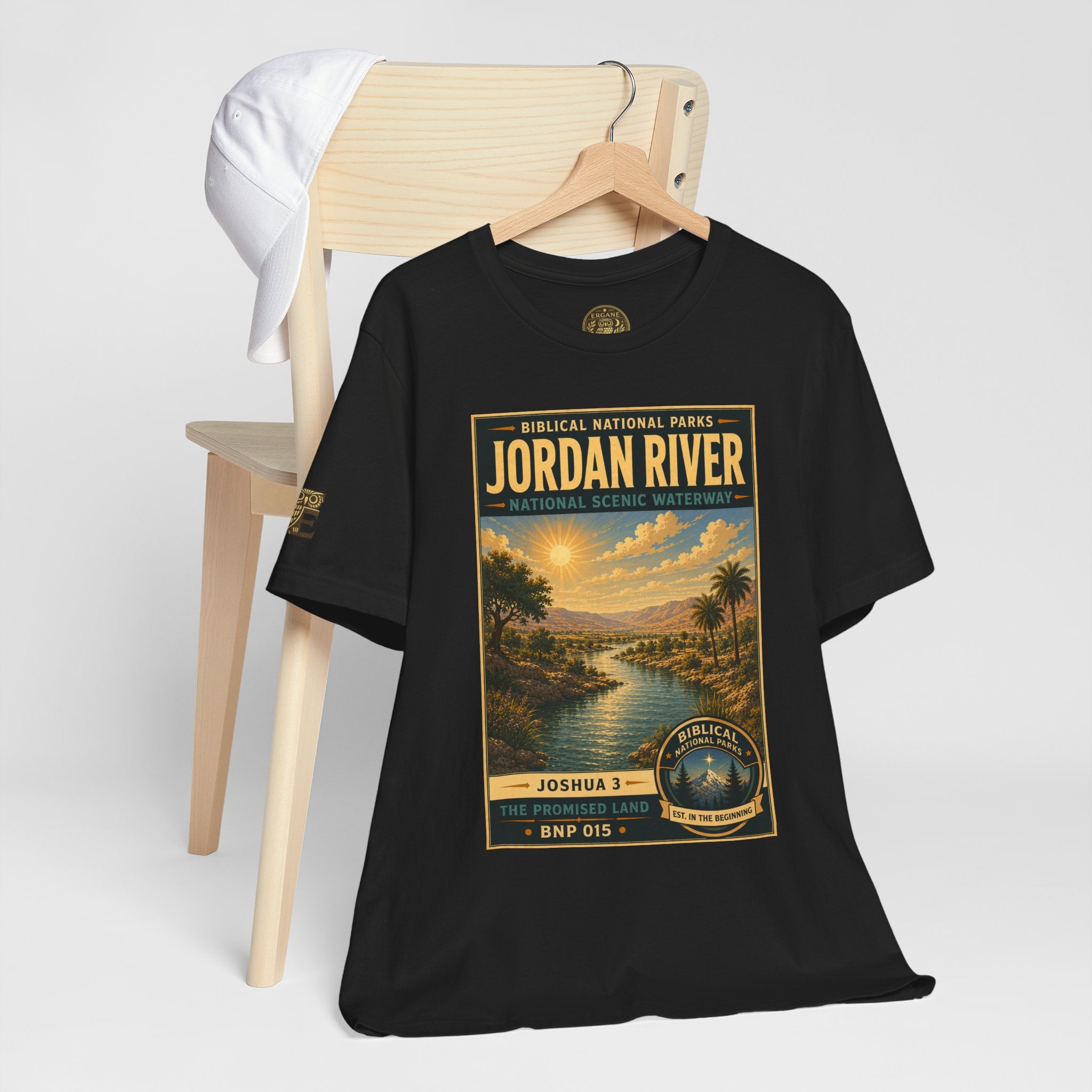 Biblical National Parks Collection III- The Promised Land #015/018 Joshua 3 | Vintage nature poster Tee | Biblical national parks graphic shirt