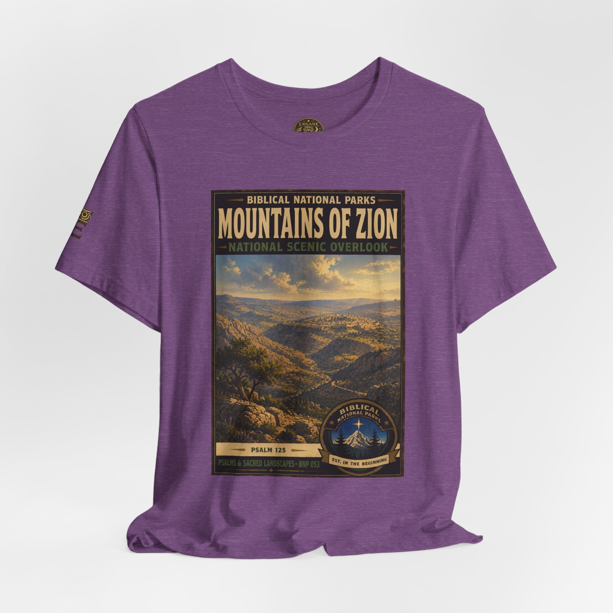 Biblical National Parks Collection IX- #053/054 -Psalms & Sacred Landscapes | Psalm 125 | Vintage nature poster Tee | Biblical national parks graphic shirt
