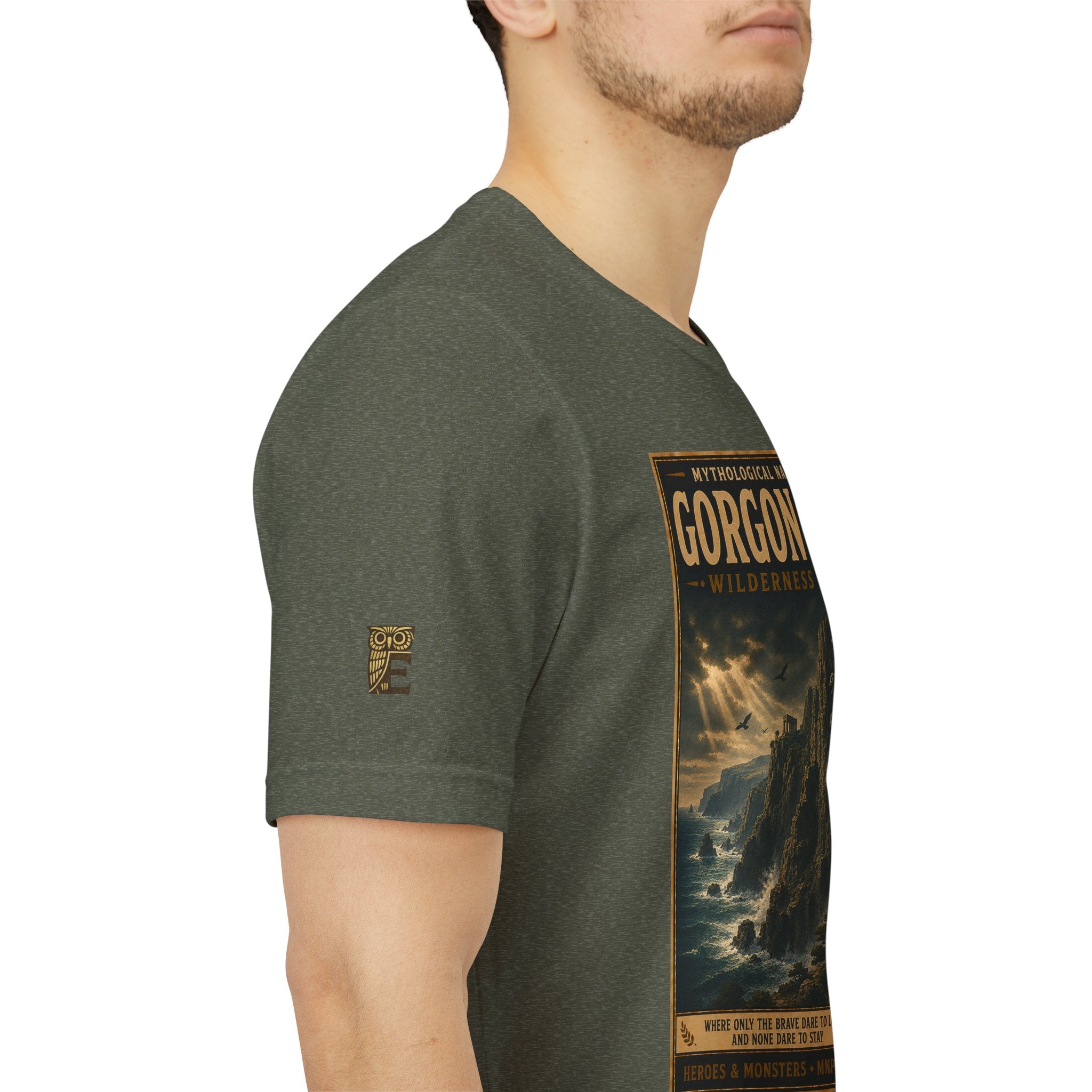Mythological National Parks Collection III- #019-028 - Heros & Monsters | Vintage nature poster Tee | Mythological National Parks graphic shirt