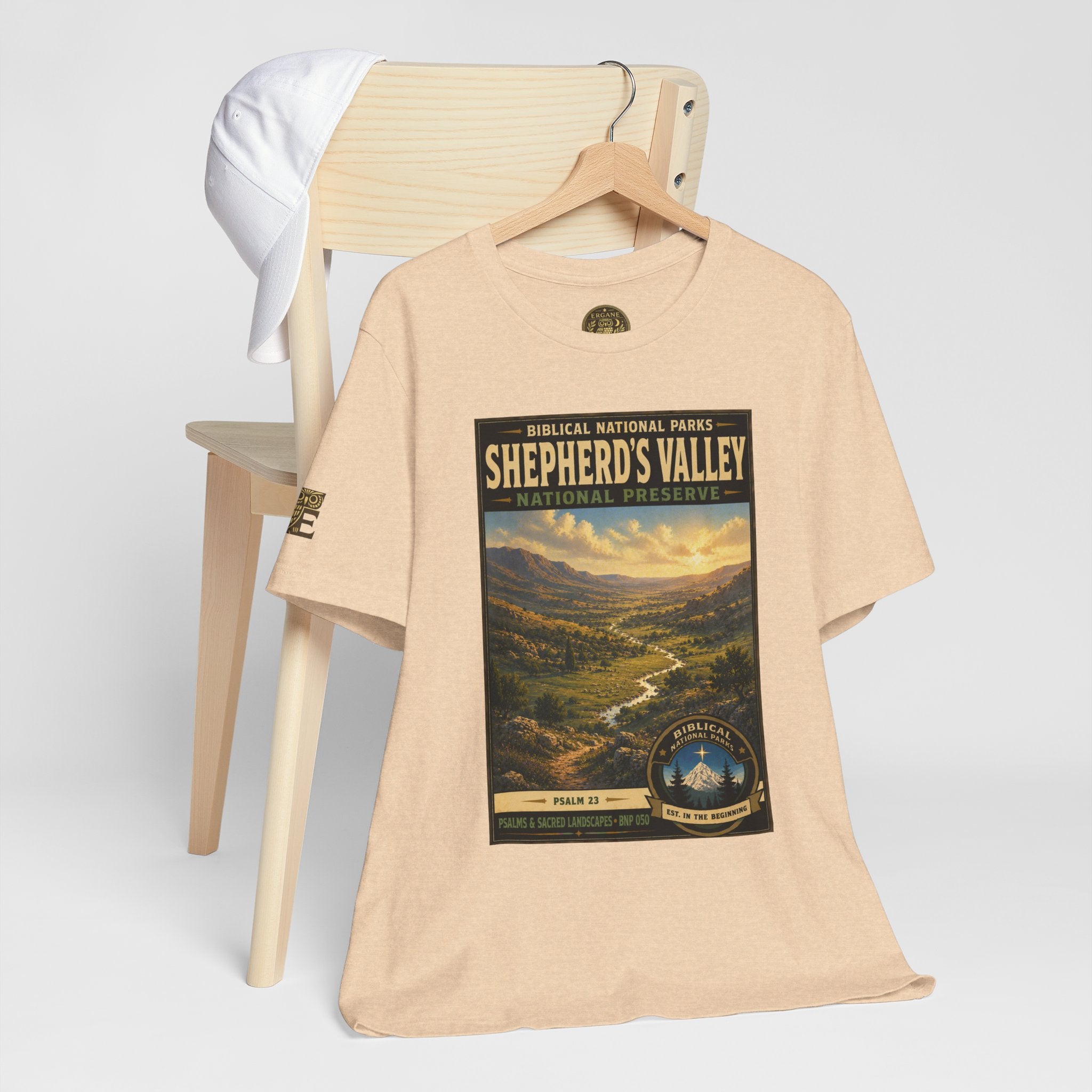 Biblical National Parks Collection IX- #050/054 -Psalms & Sacred Landscapes | Psalm 23 | Vintage nature poster Tee | Biblical national parks graphic shirt
