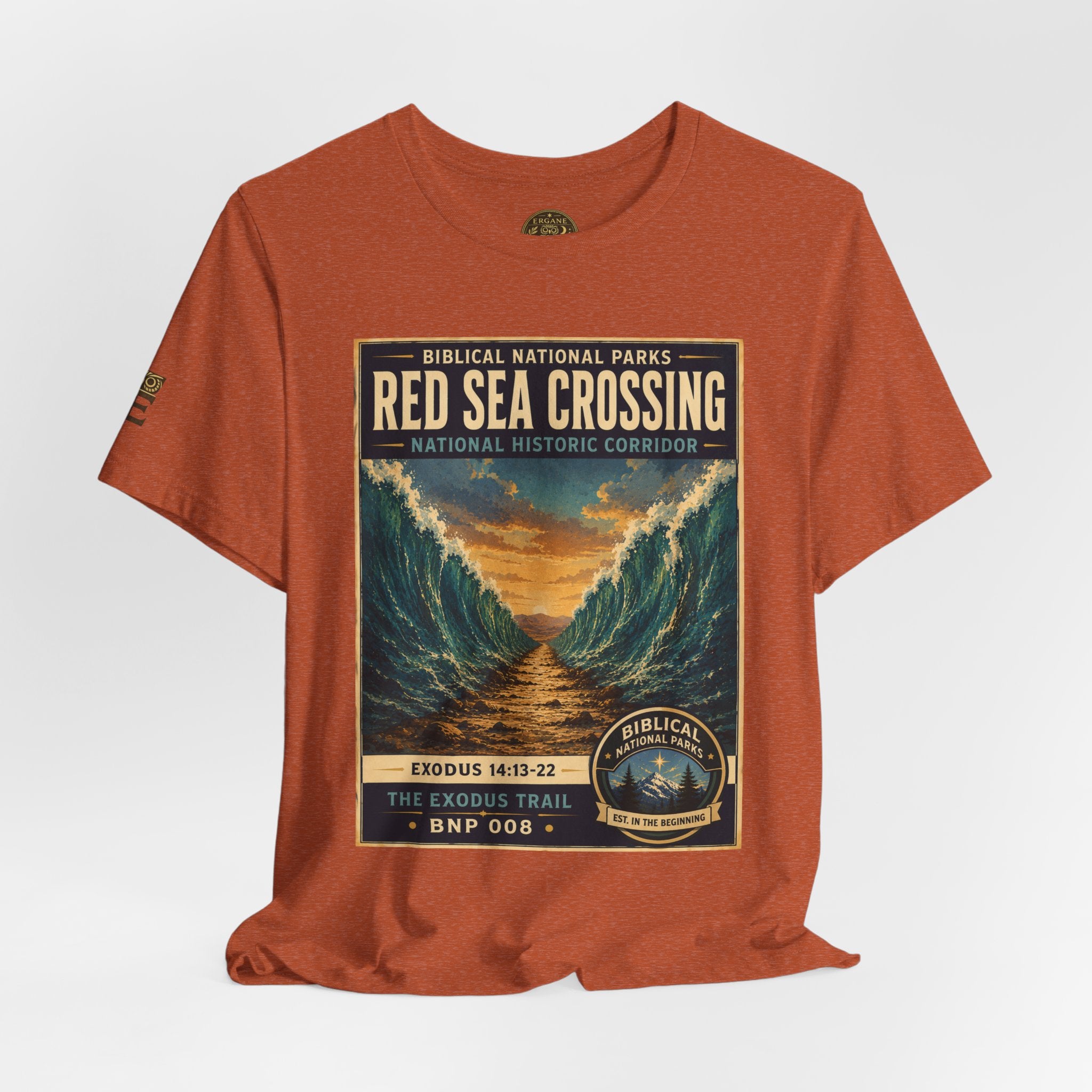 Biblical National Parks Collection II- The Exodus Trail #008/013 Exodus 14: 13-22 | Vintage nature poster Tee | Biblical national parks graphic shirt