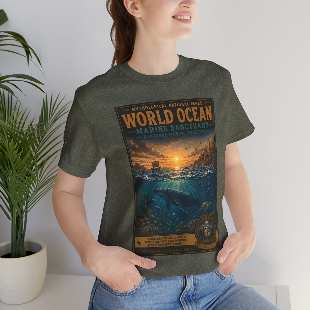 Mythological National Parks COLLECTION V- #050-050 TITANS & PRIMORDIAL REALMS | Vintage nature poster Tee | Mythological National Parks graphic shirt
