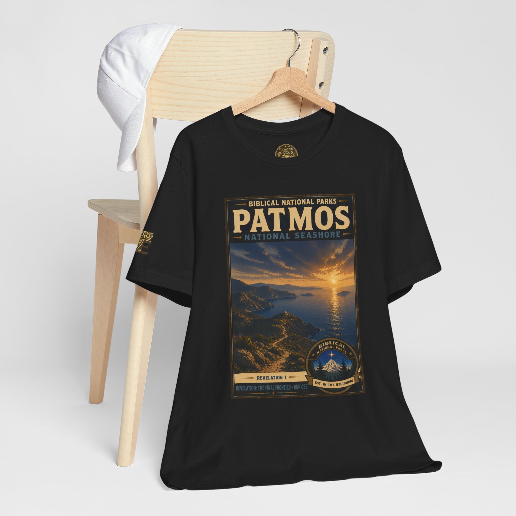 Biblical National Parks Collection X- #055/061 - Revelation: The Final Frontier | Revelation 1 | Vintage nature poster Tee | Biblical national parks graphic shirt
