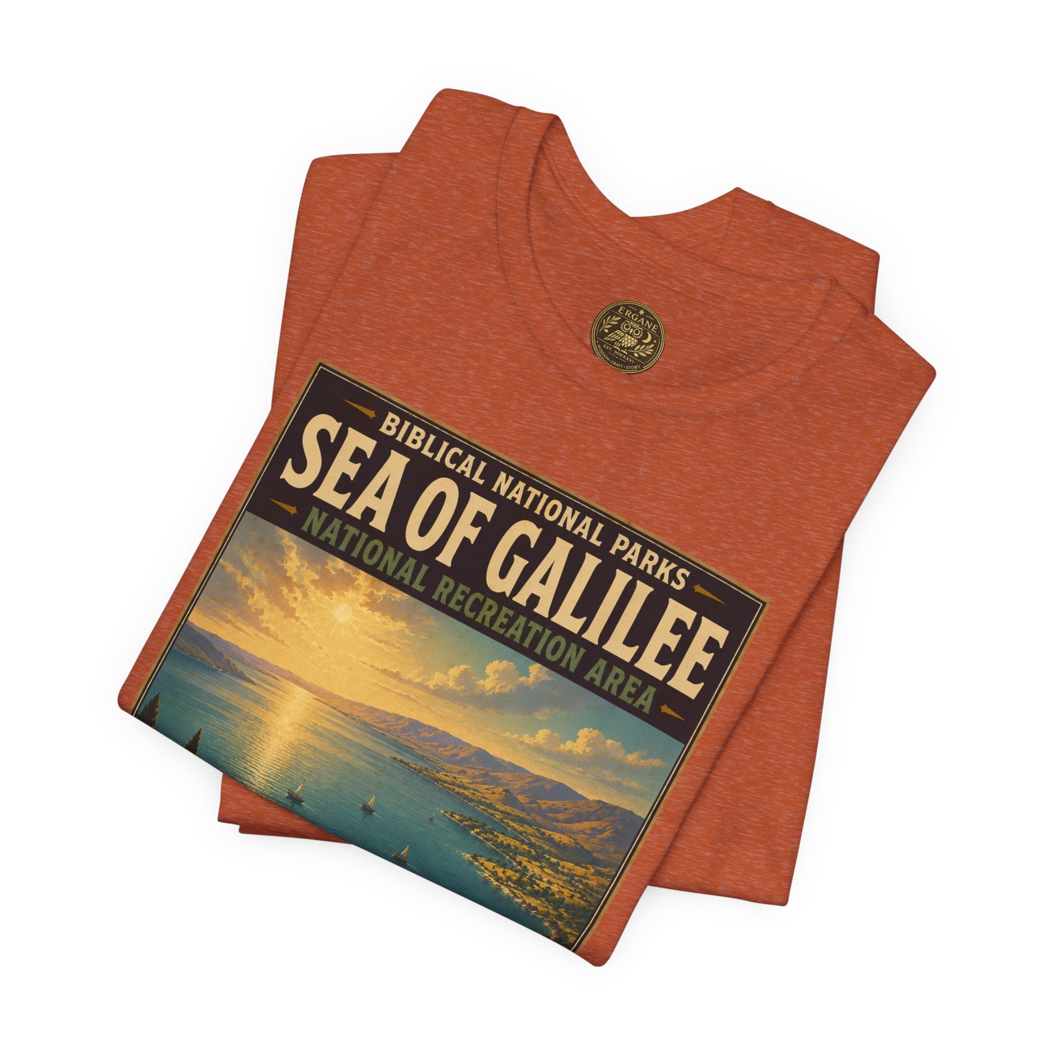 Biblical National Parks Collection VI- Galilee #031/035 Matthew 4 & Mark 1 | Vintage nature poster Tee | Biblical national parks graphic shirt