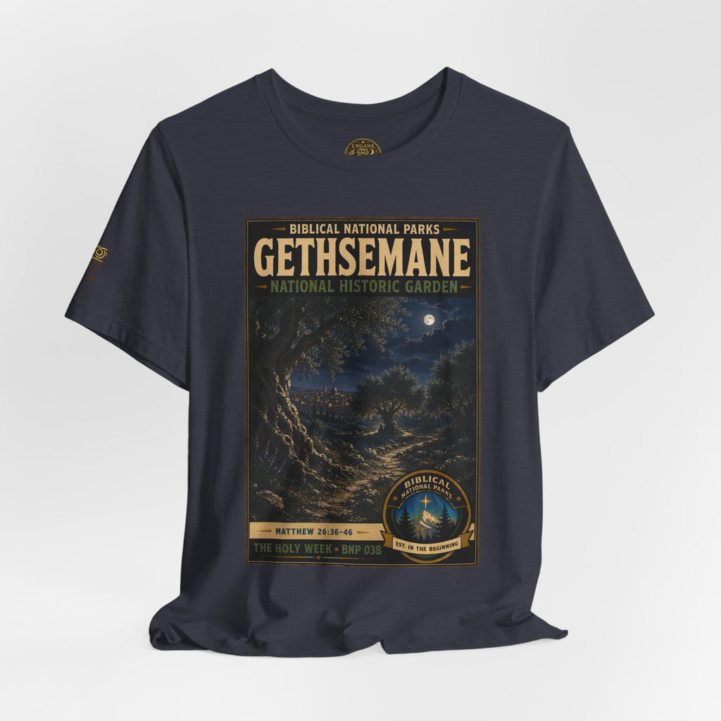 Biblical National Parks Collection VII- The Holy Week #038/041 | Matthew 26: 36-46 | Vintage nature poster Tee | Biblical national parks graphic shirt