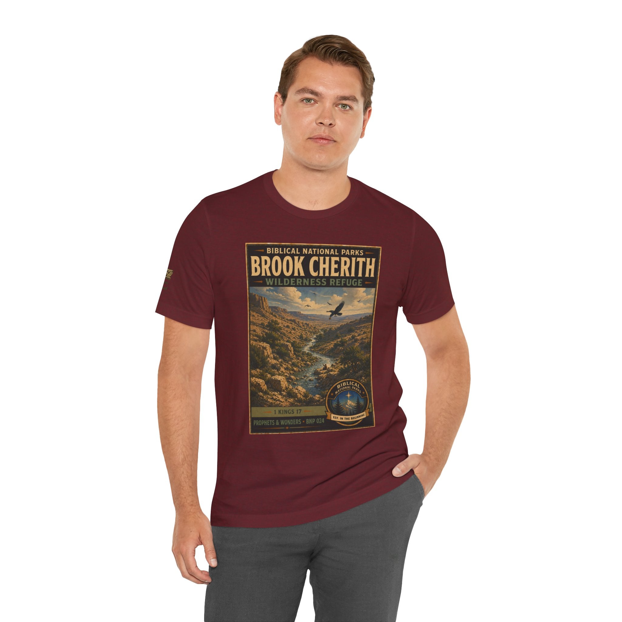 Biblical National Parks Collection V- Prophets & Wonders #024/030 1 Kings 17 | Vintage nature poster Tee | Biblical national parks graphic shirt