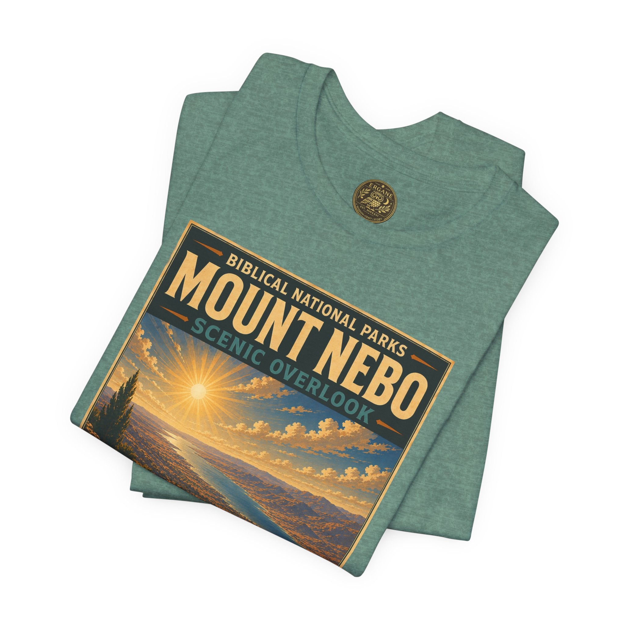 Biblical National Parks Collection III- The Promised Land #014/018 Deuteronomy 34:1 | Vintage nature poster Tee | Biblical national parks graphic shirt