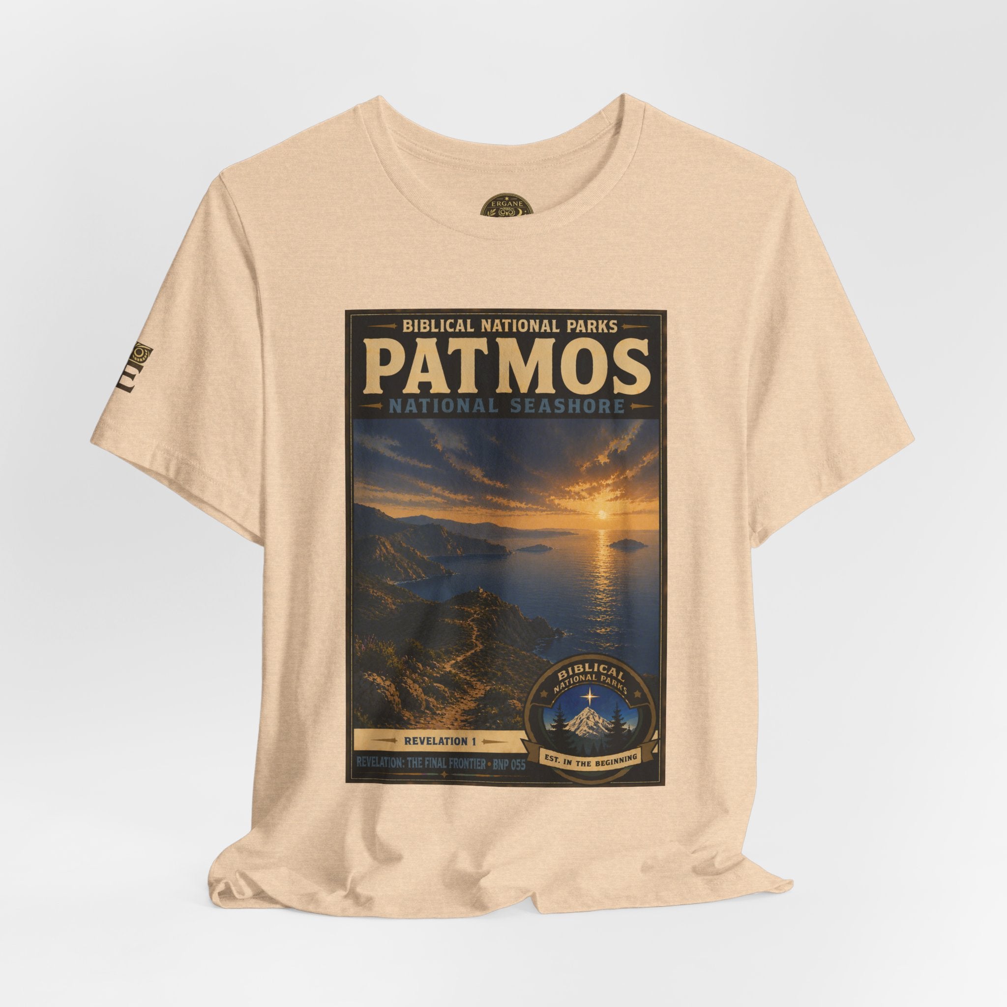 Biblical National Parks Collection X- #055/061 - Revelation: The Final Frontier | Revelation 1 | Vintage nature poster Tee | Biblical national parks graphic shirt
