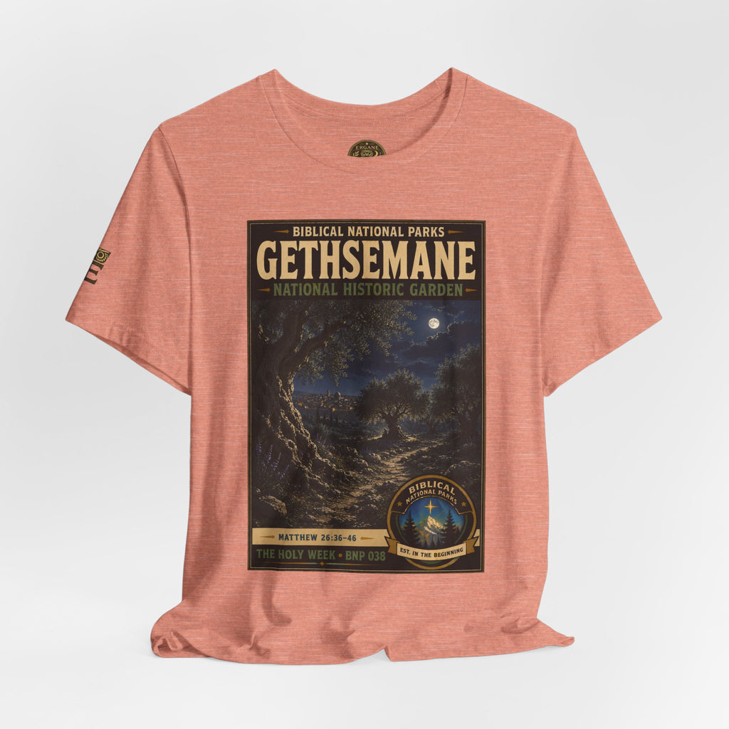 Biblical National Parks Collection VII- The Holy Week #038/041 | Matthew 26: 36-46 | Vintage nature poster Tee | Biblical national parks graphic shirt