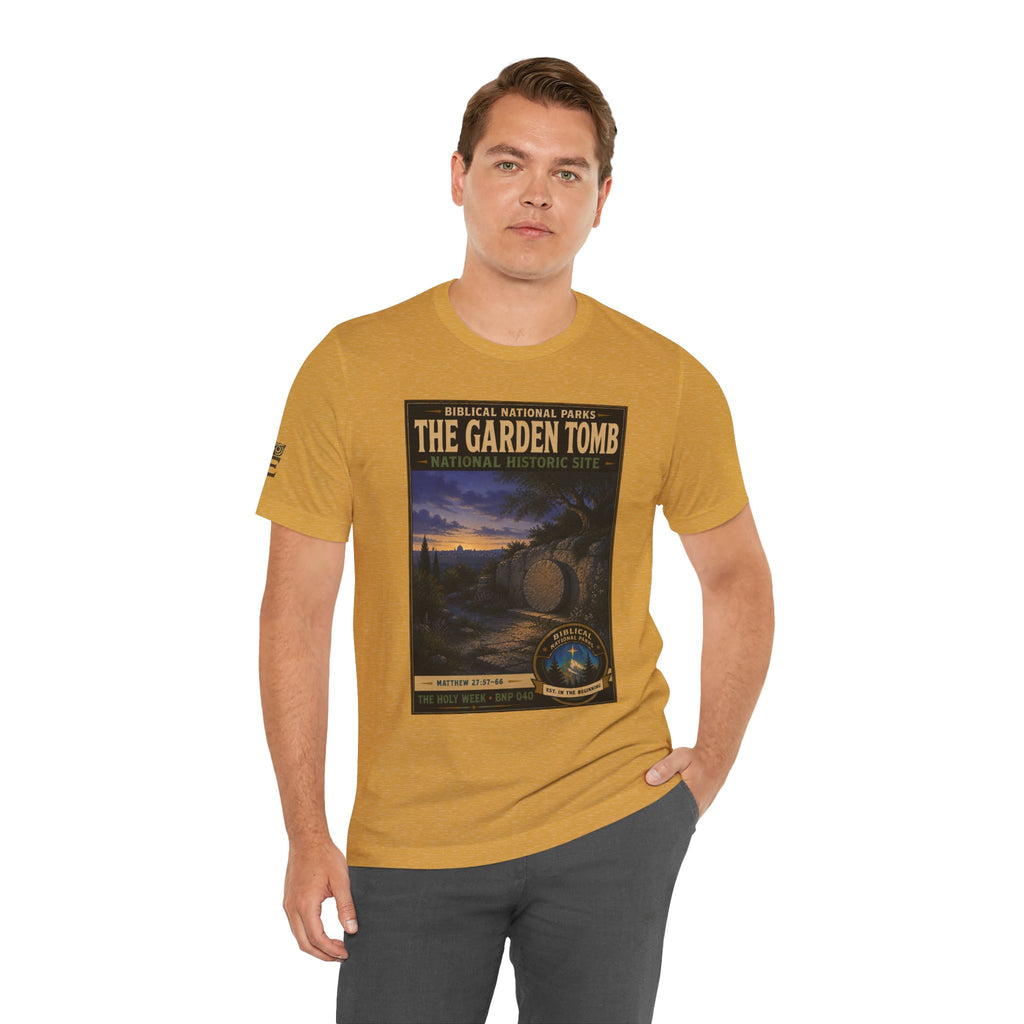 Biblical National Parks Collection VII- The Holy Week #040/041 | Matthew 27: 55-66 | Vintage nature poster Tee | Biblical national parks graphic shirt