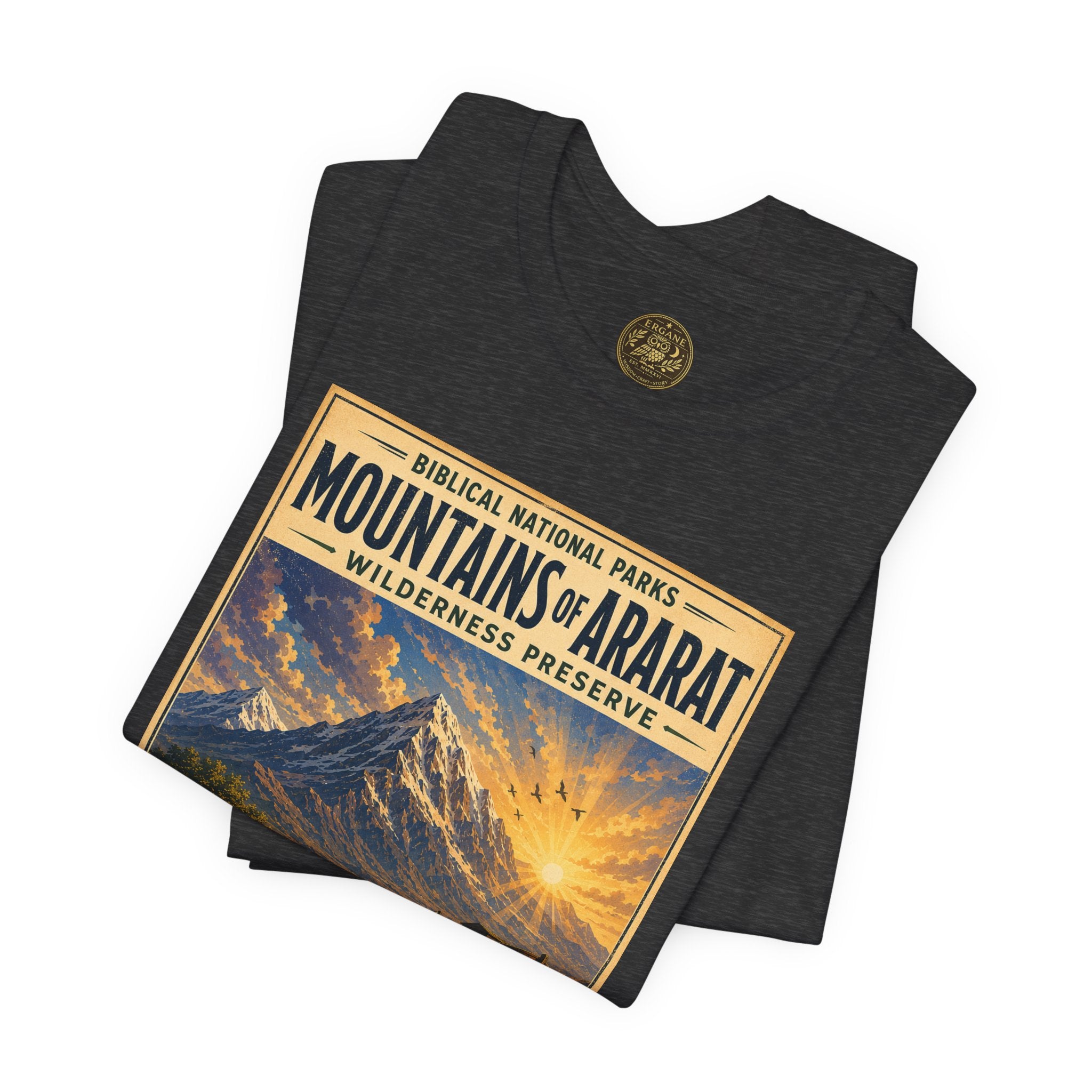 Biblical National Parks Collection I- In The Beginning #004/006 Genesis 8:4-5,17 | Vintage nature poster Tee | Biblical national parks graphic shirt