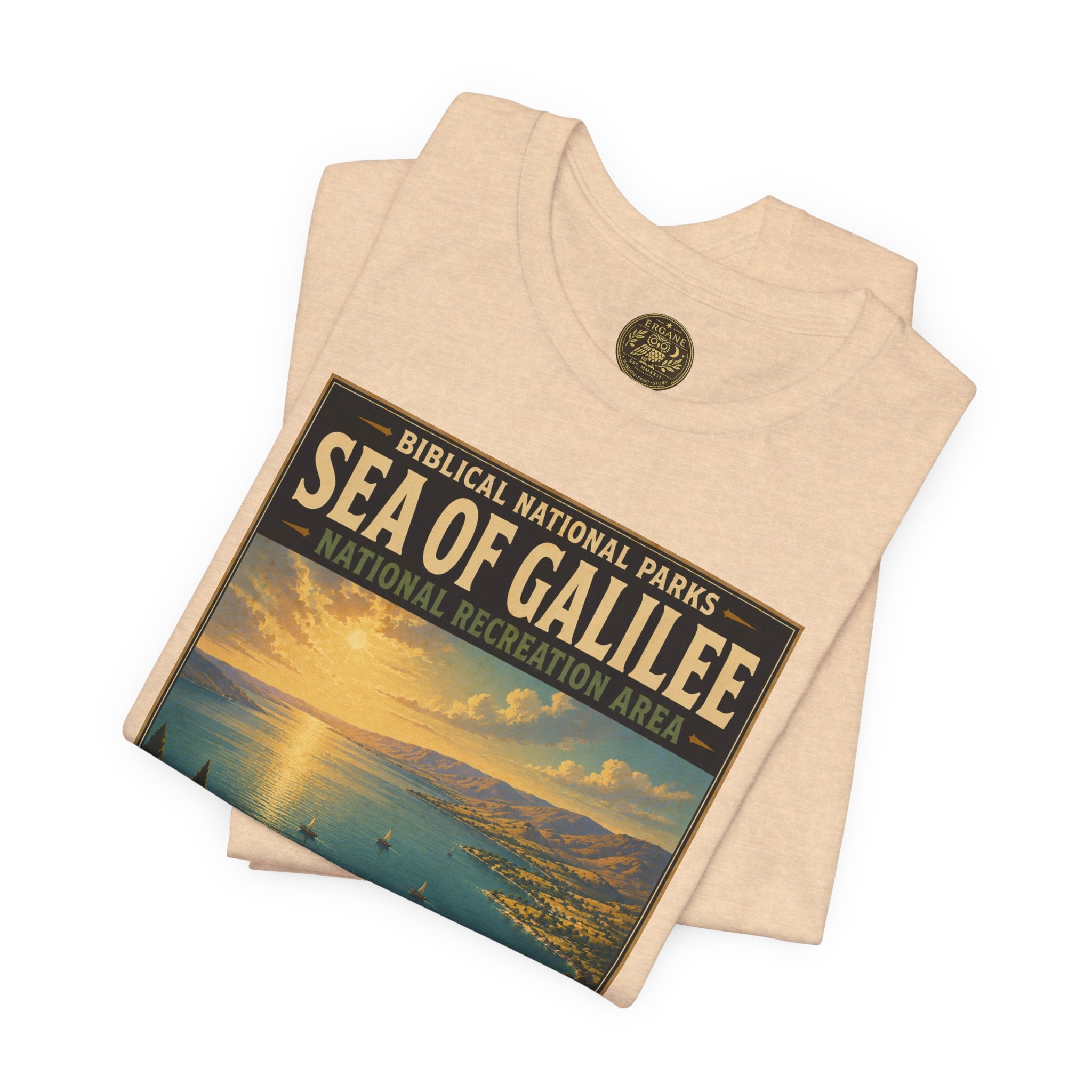 Biblical National Parks Collection VI- Galilee #031/035 Matthew 4 & Mark 1 | Vintage nature poster Tee | Biblical national parks graphic shirt