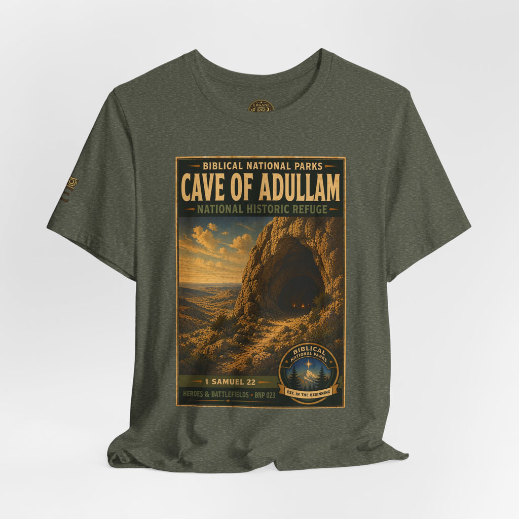 Biblical National Parks Collection IV- Heros & Battlefields #023/023 1 Samuel 22 | Vintage nature poster Tee | Biblical national parks graphic shirt