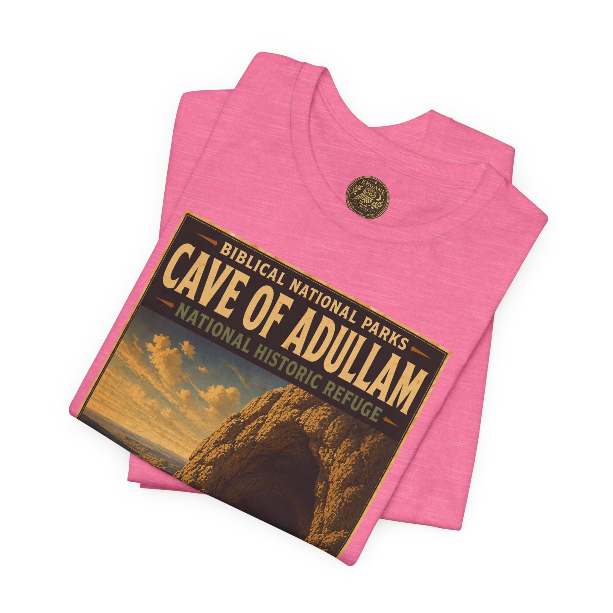 Biblical National Parks Collection IV- Heros & Battlefields #023/023 1 Samuel 22 | Vintage nature poster Tee | Biblical national parks graphic shirt