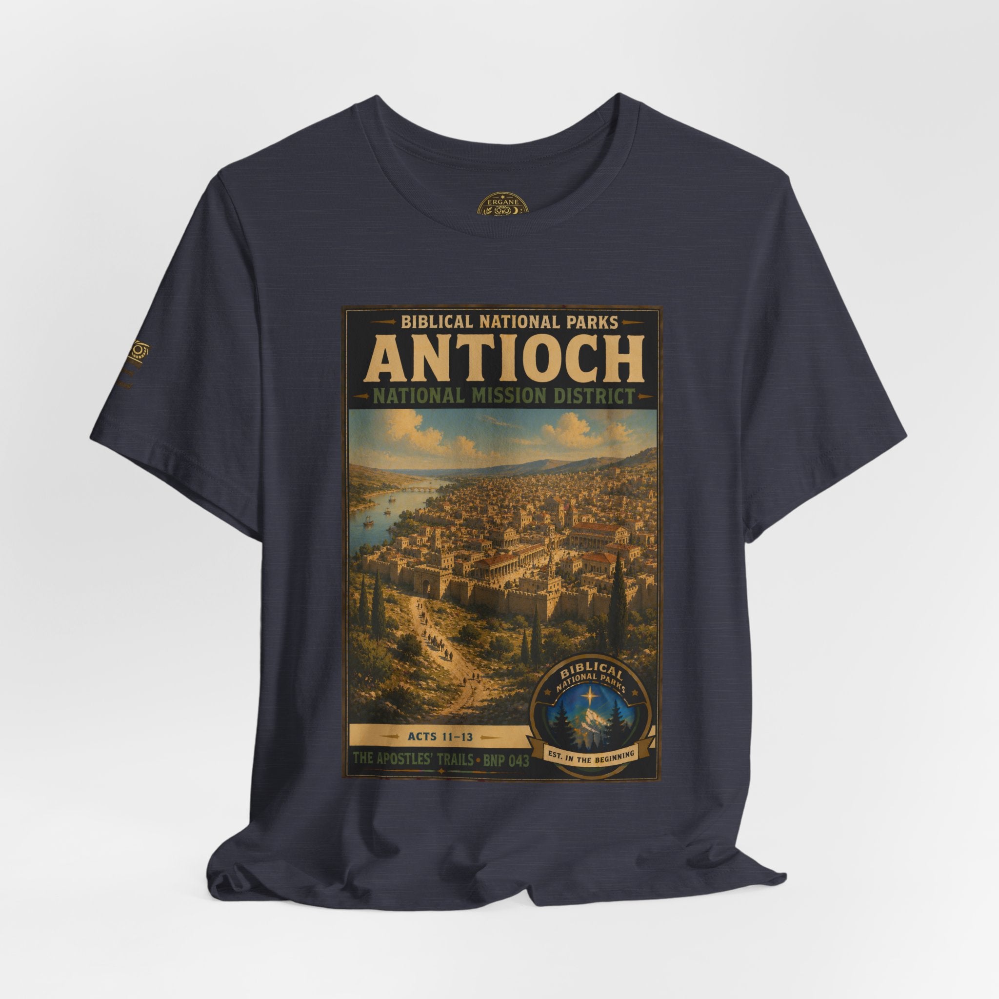 Biblical National Parks Collection VIII- The Apostles' Trails #043/049 | Acts 11-13 | Vintage nature poster Tee | Biblical national parks graphic shirt