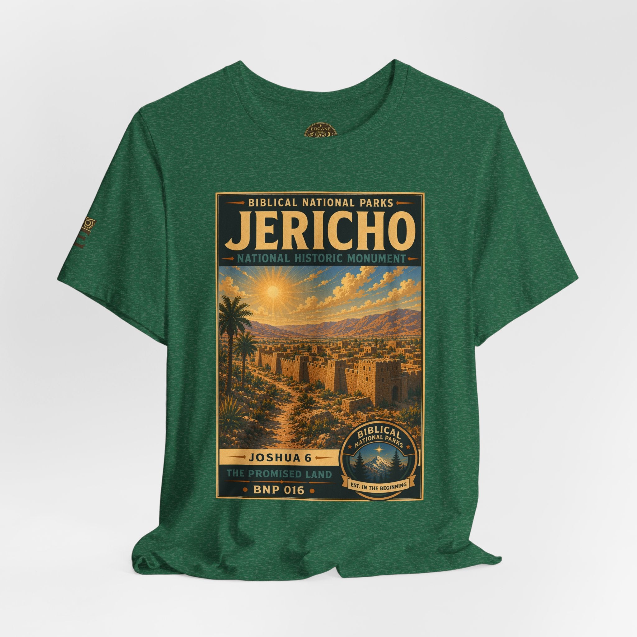 Biblical National Parks Collection III- The Promised Land #016/018 Joshua 6 | Vintage nature poster Tee | Biblical national parks graphic shirt
