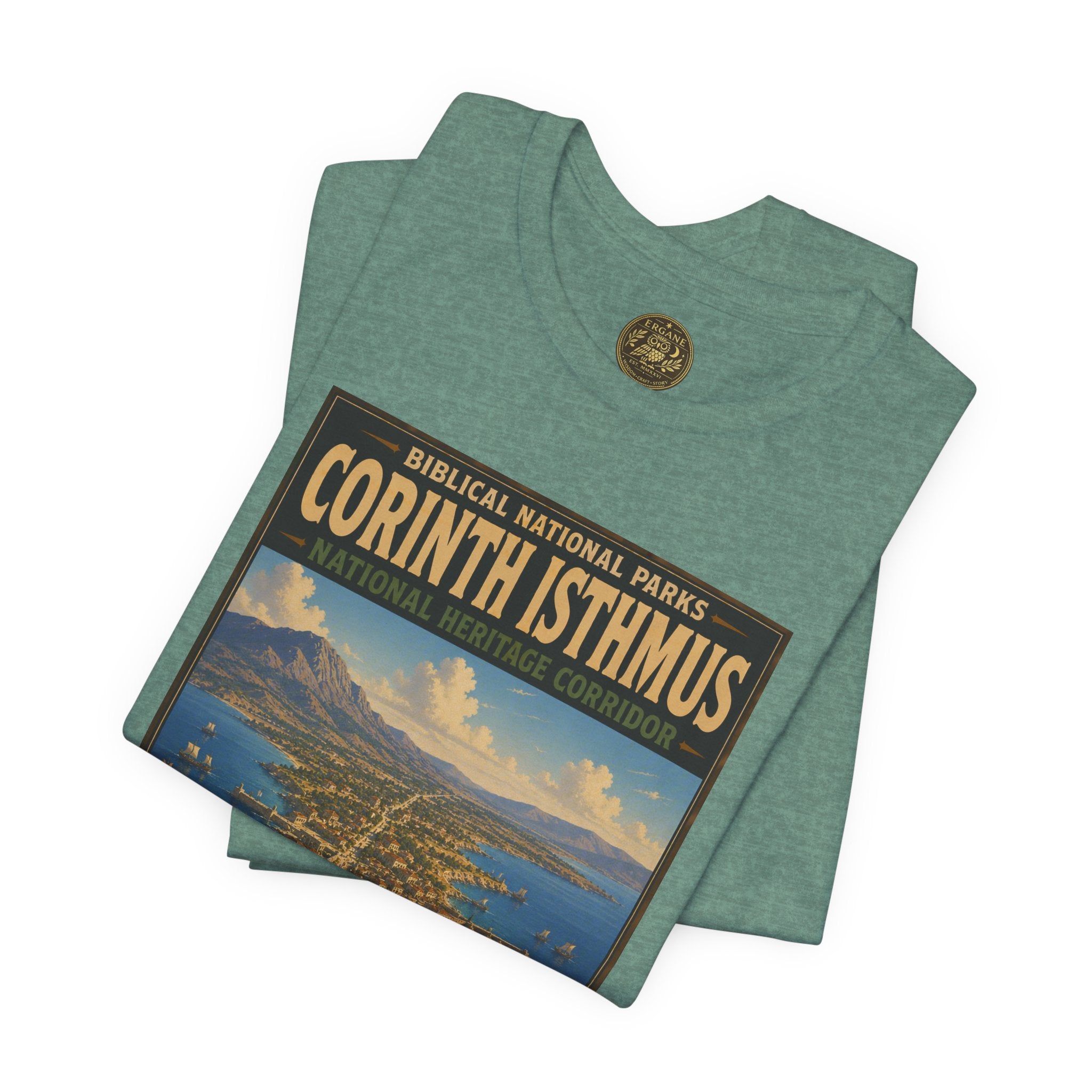 Biblical National Parks Collection VIII- The Apostles' Trails #047/049 | Acts 18 | Vintage nature poster Tee | Biblical national parks graphic shirt