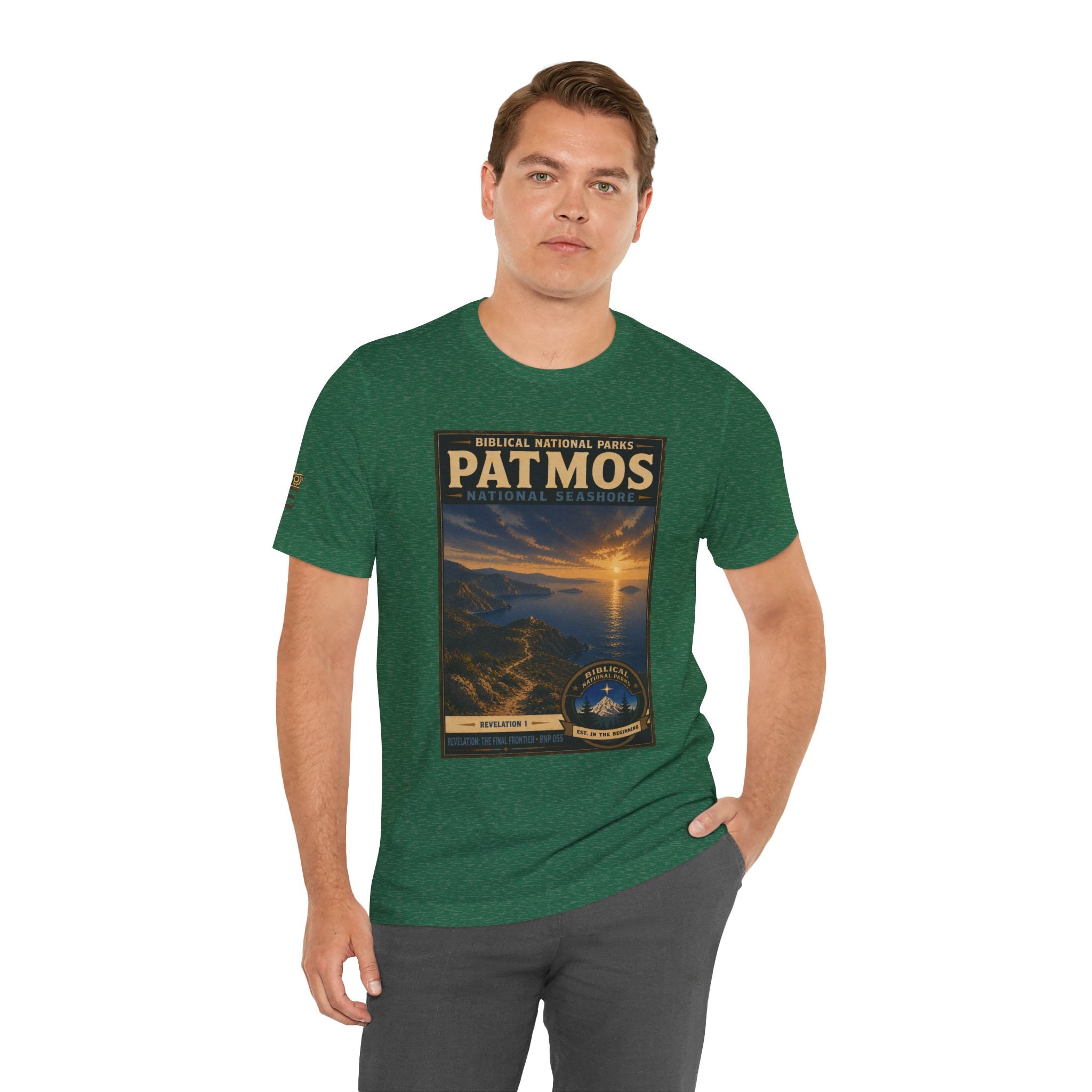 Biblical National Parks Collection X- #055/061 - Revelation: The Final Frontier | Revelation 1 | Vintage nature poster Tee | Biblical national parks graphic shirt