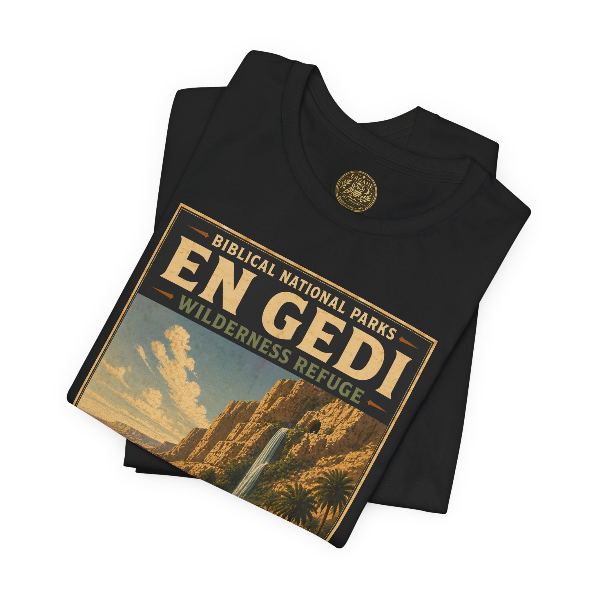 Biblical National Parks Collection IV- Heros & Battlefields #022/023 1 Samuel 23-24 | Vintage nature poster Tee | Biblical national parks graphic shirt