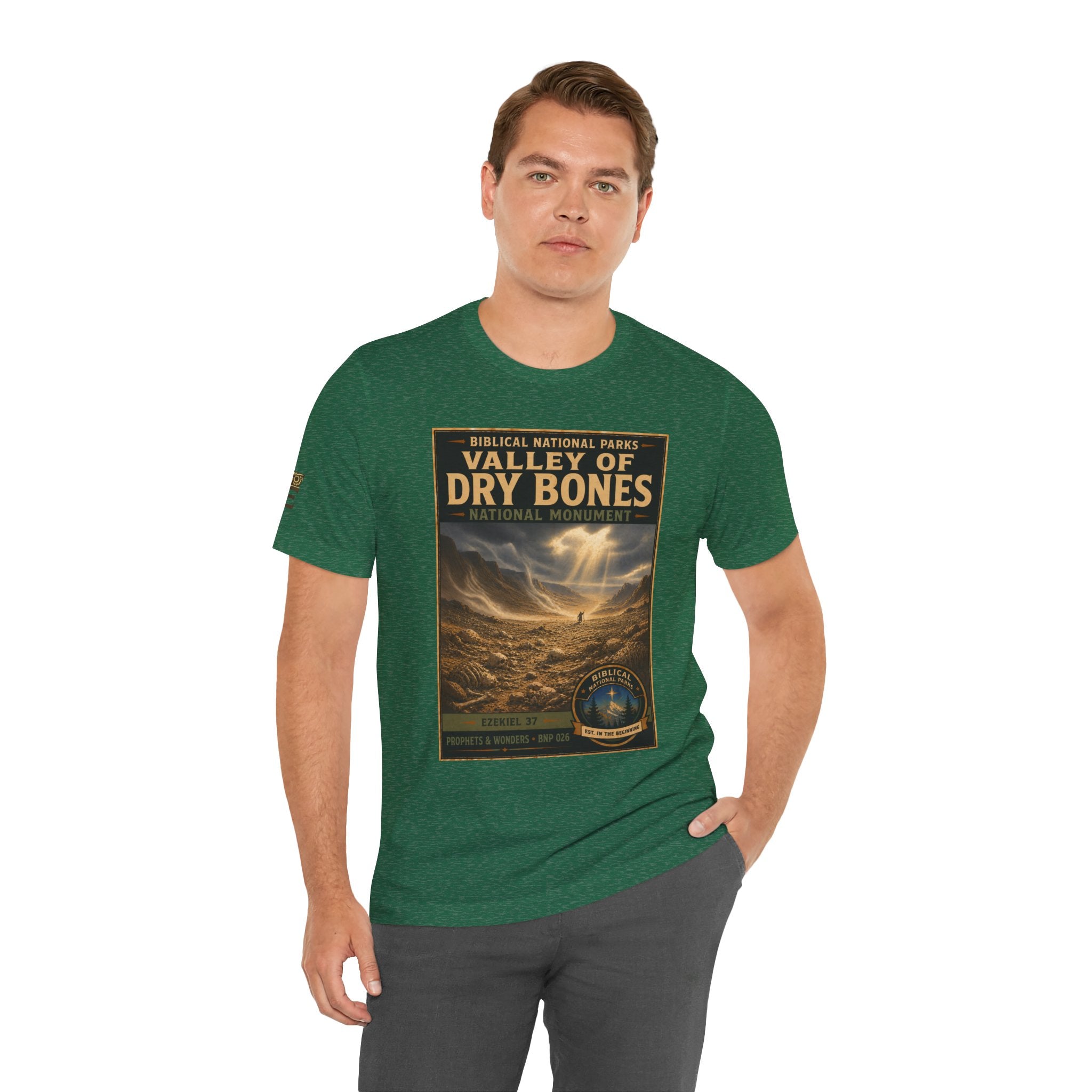 Biblical National Parks Collection V- Prophets & Wonders #026/030 Ezekiel 37  | Vintage nature poster Tee | Biblical national parks graphic shirt