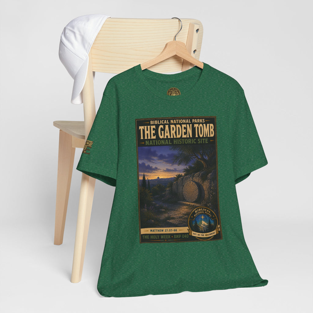 Biblical National Parks Collection VII- The Holy Week #040/041 | Matthew 27: 55-66 | Vintage nature poster Tee | Biblical national parks graphic shirt