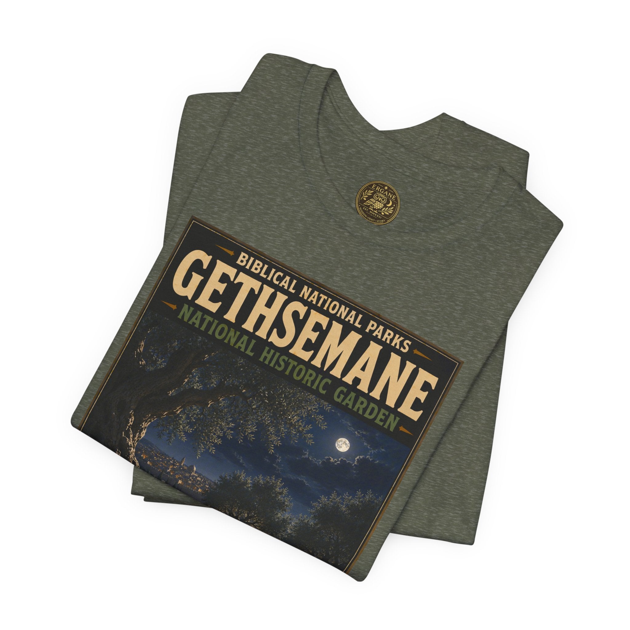 Biblical National Parks Collection VII- The Holy Week #038/041 | Matthew 26: 36-46 | Vintage nature poster Tee | Biblical national parks graphic shirt