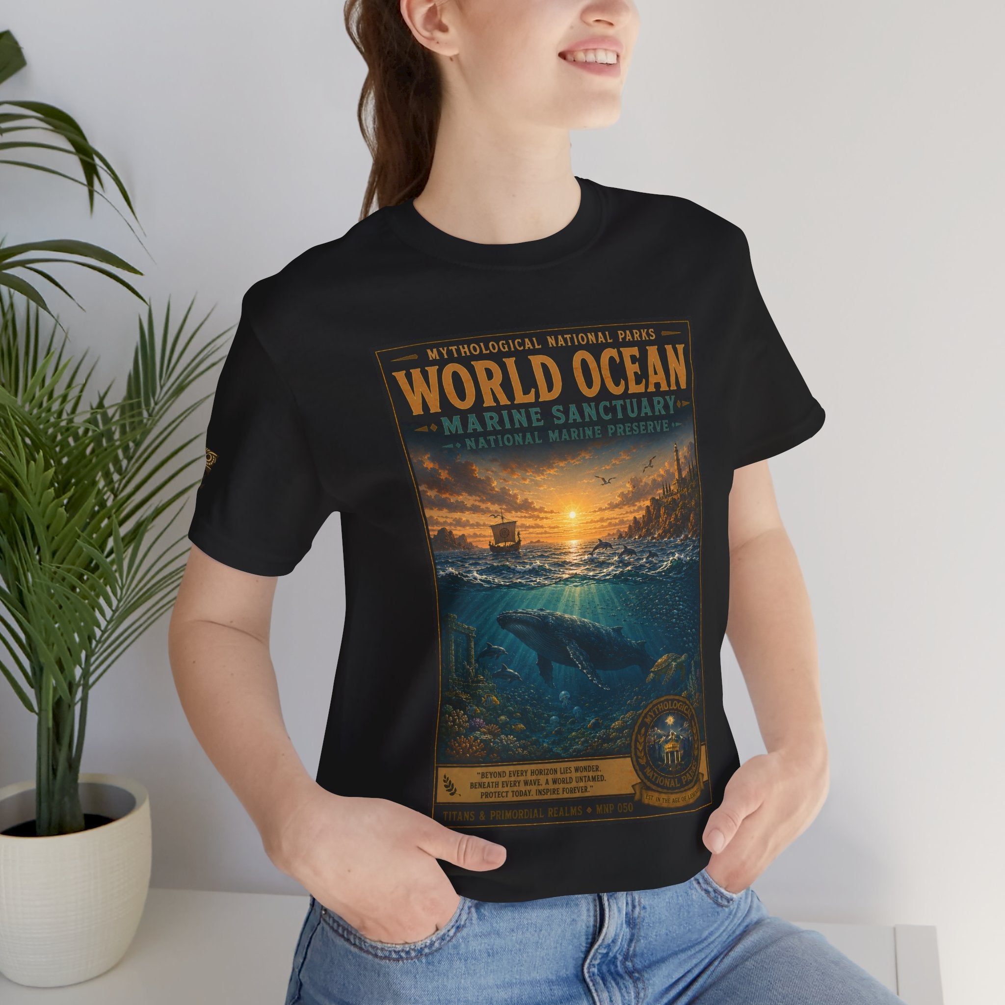 Mythological National Parks COLLECTION V- #050-050 TITANS & PRIMORDIAL REALMS | Vintage nature poster Tee | Mythological National Parks graphic shirt
