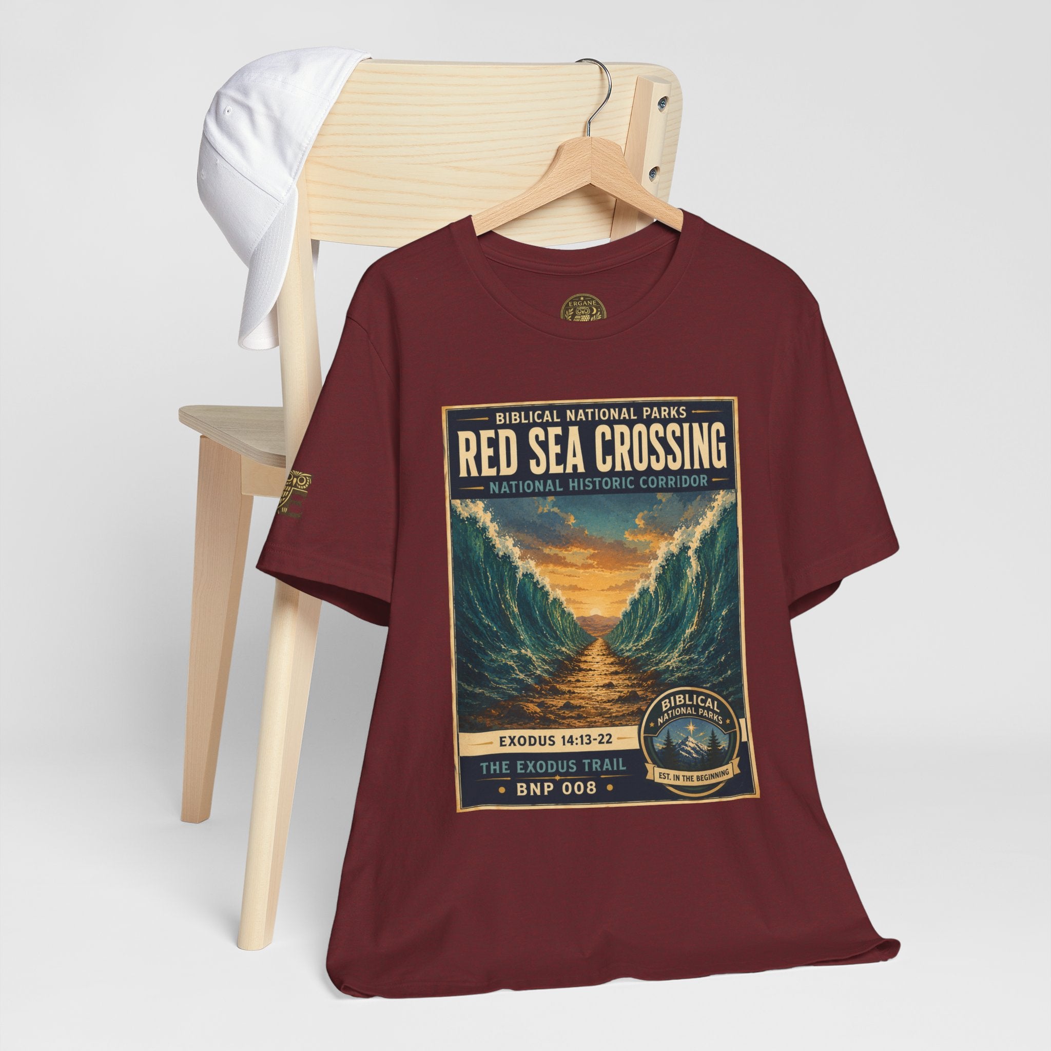 Biblical National Parks Collection II- The Exodus Trail #008/013 Exodus 14: 13-22 | Vintage nature poster Tee | Biblical national parks graphic shirt